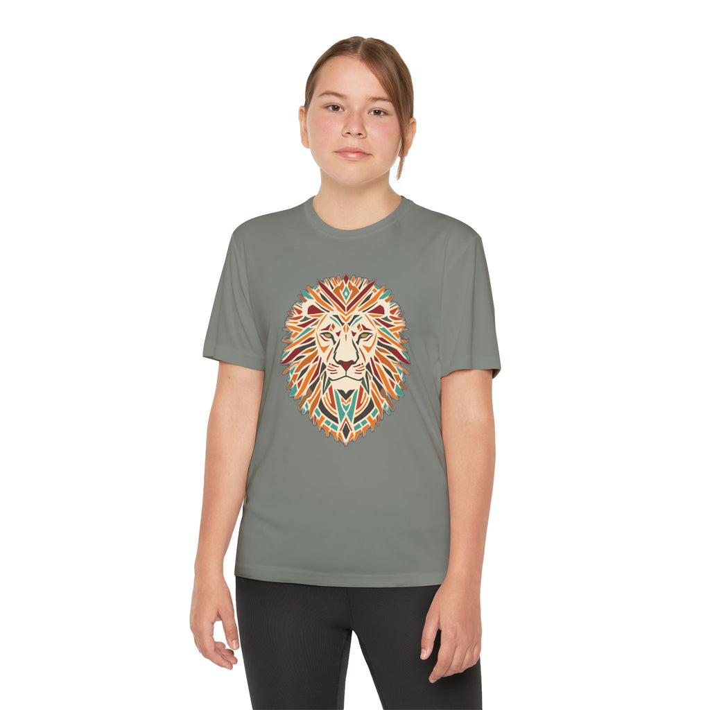 Youth Lion Graphic Tee | Colorful Animal T-Shirt for Kids, Fun Summer Shirt, Birthday Gift, Activewear, Nature Lover