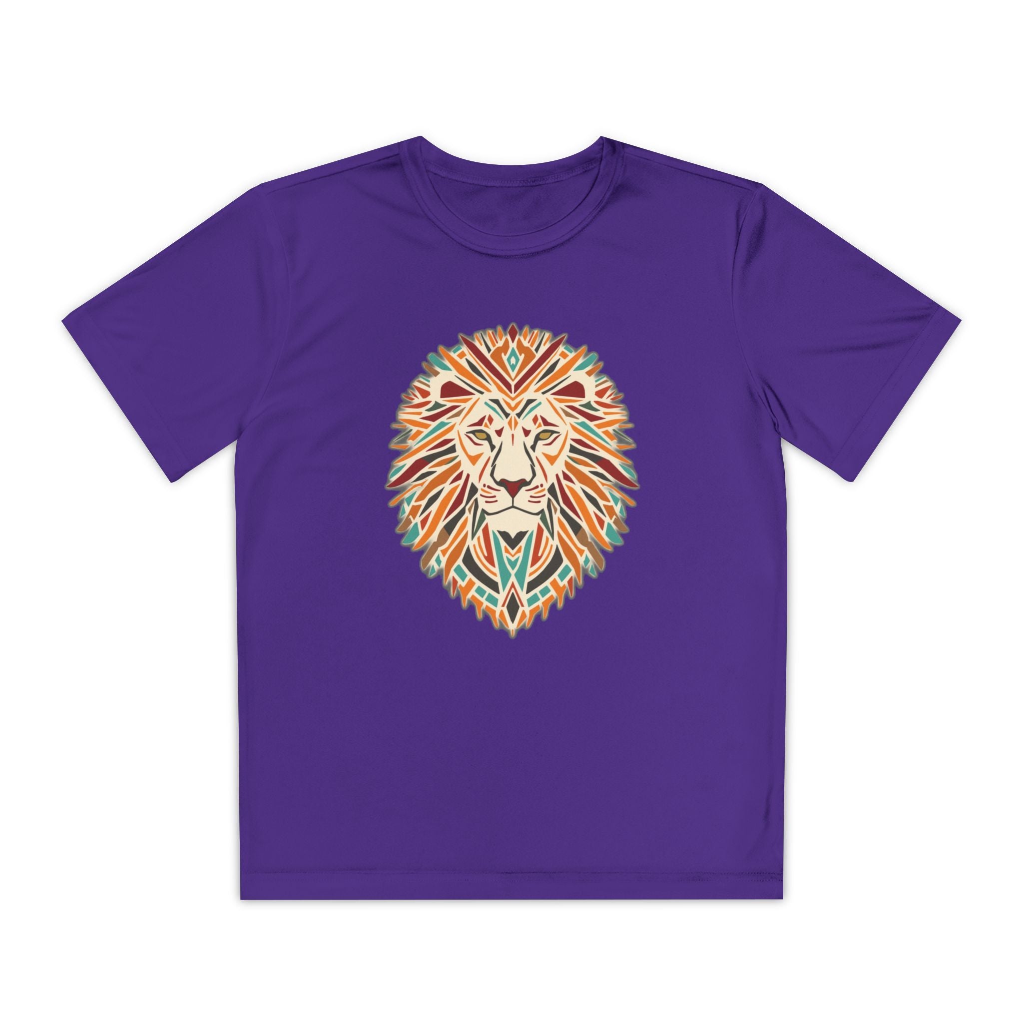 Youth Lion Graphic Tee | Colorful Animal T-Shirt for Kids, Fun Summer Shirt, Birthday Gift, Activewear, Nature Lover