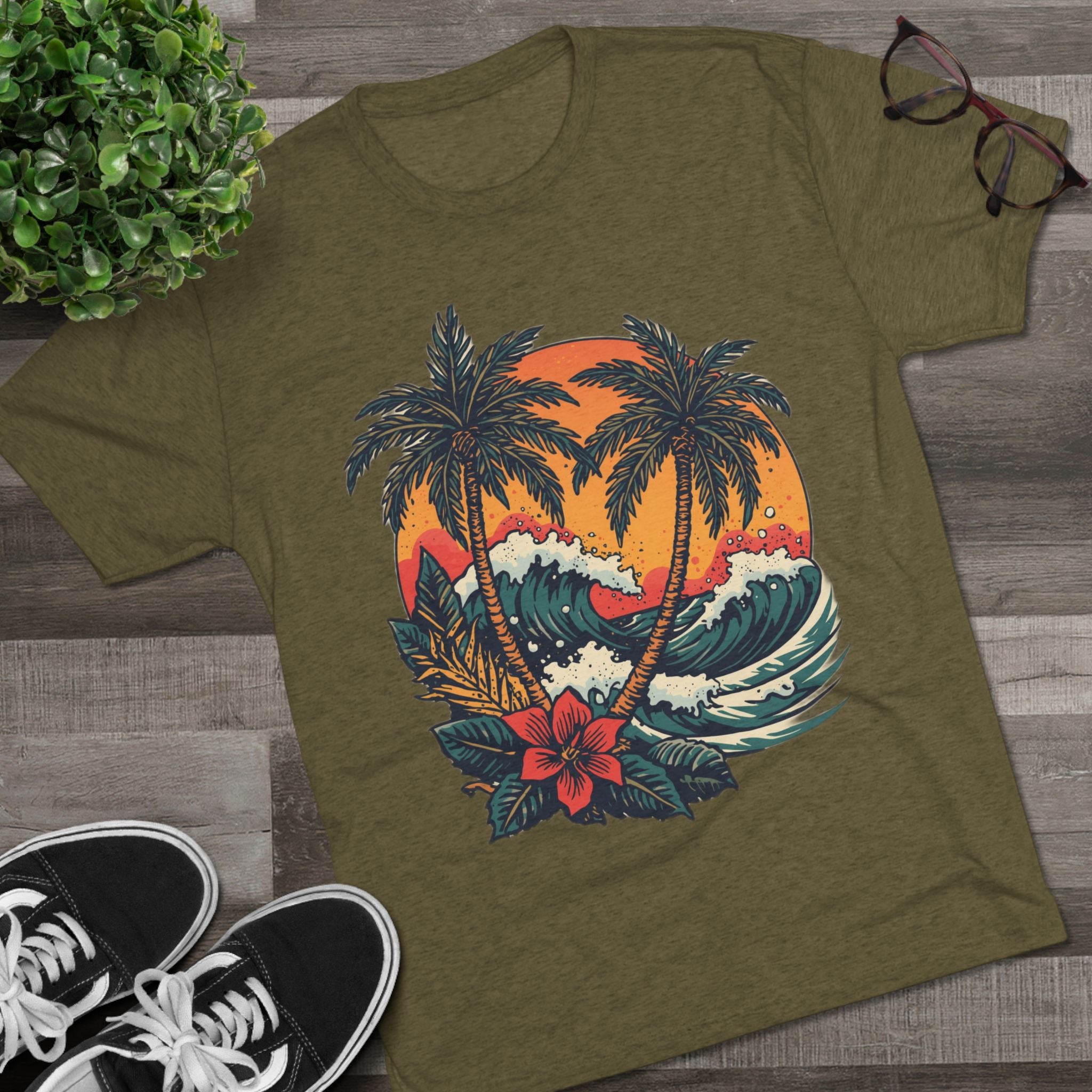 Tropical Tattoo Tee, Monterey Tropical Tattoo Tee | Sailor Jerry & Ed Hardy Style