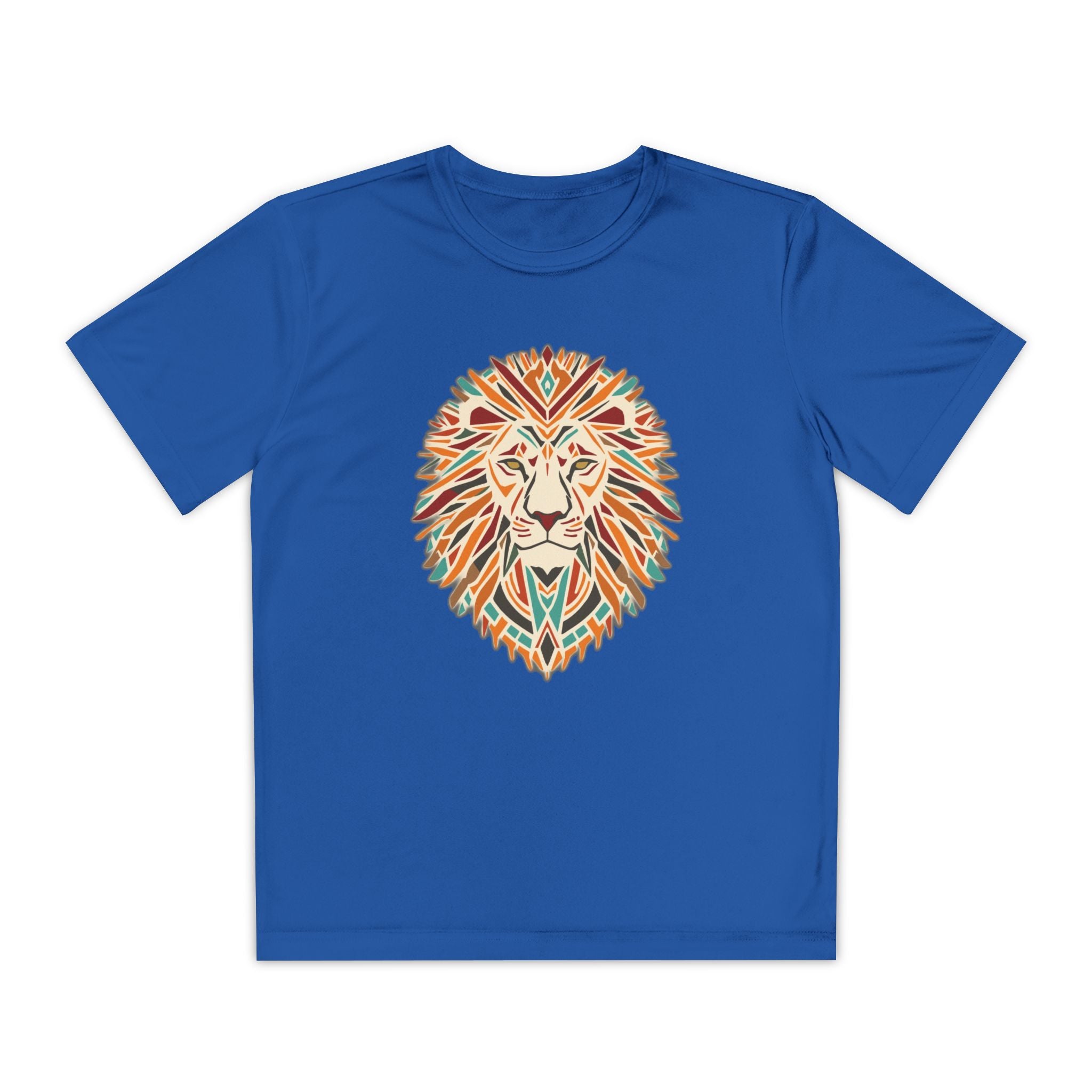 Youth Lion Graphic Tee | Colorful Animal T-Shirt for Kids, Fun Summer Shirt, Birthday Gift, Activewear, Nature Lover