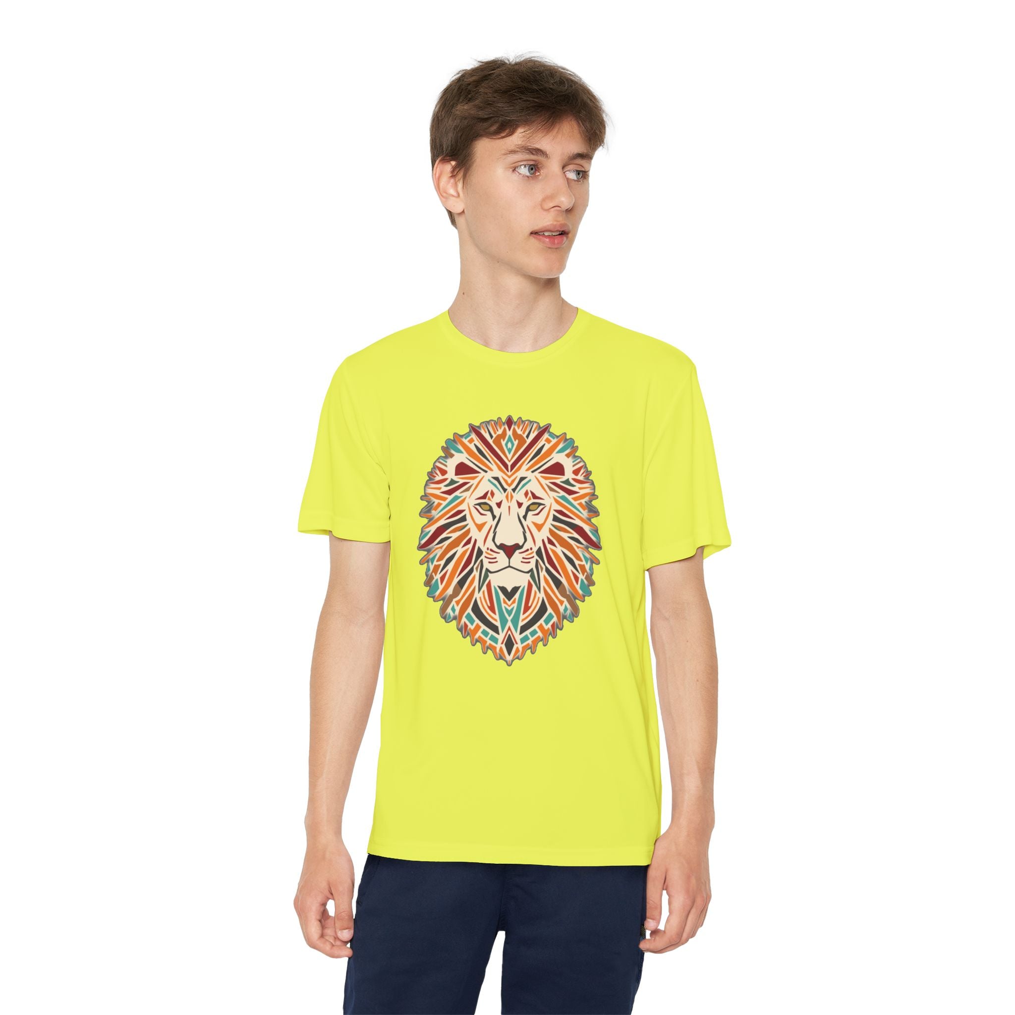 Youth Lion Graphic Tee | Colorful Animal T-Shirt for Kids, Fun Summer Shirt, Birthday Gift, Activewear, Nature Lover