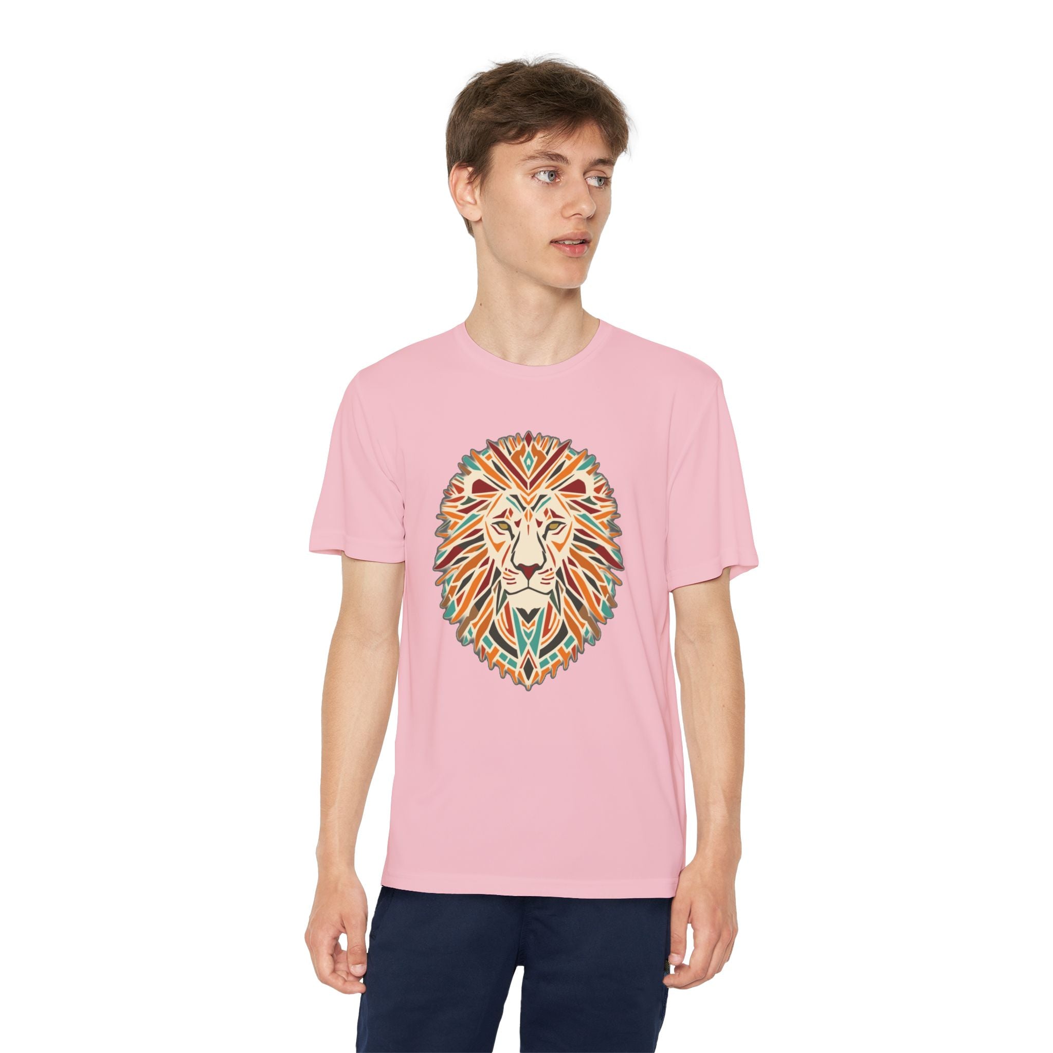Youth Lion Graphic Tee | Colorful Animal T-Shirt for Kids, Fun Summer Shirt, Birthday Gift, Activewear, Nature Lover