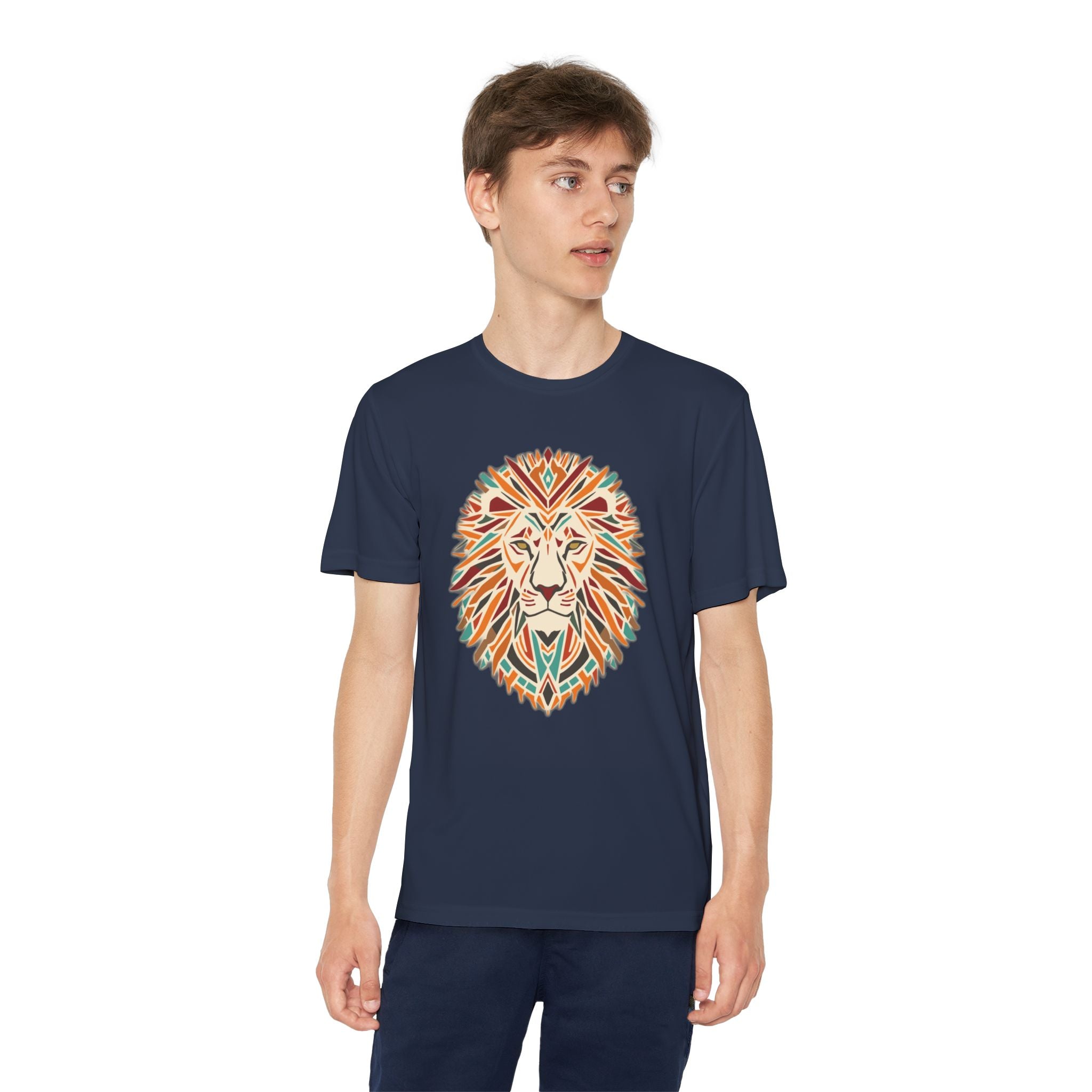 Youth Lion Graphic Tee | Colorful Animal T-Shirt for Kids, Fun Summer Shirt, Birthday Gift, Activewear, Nature Lover