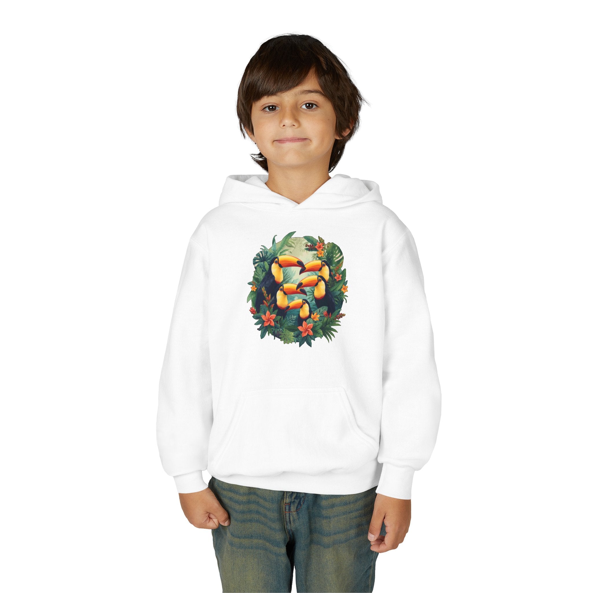Tropical Floral Youth Hoodie