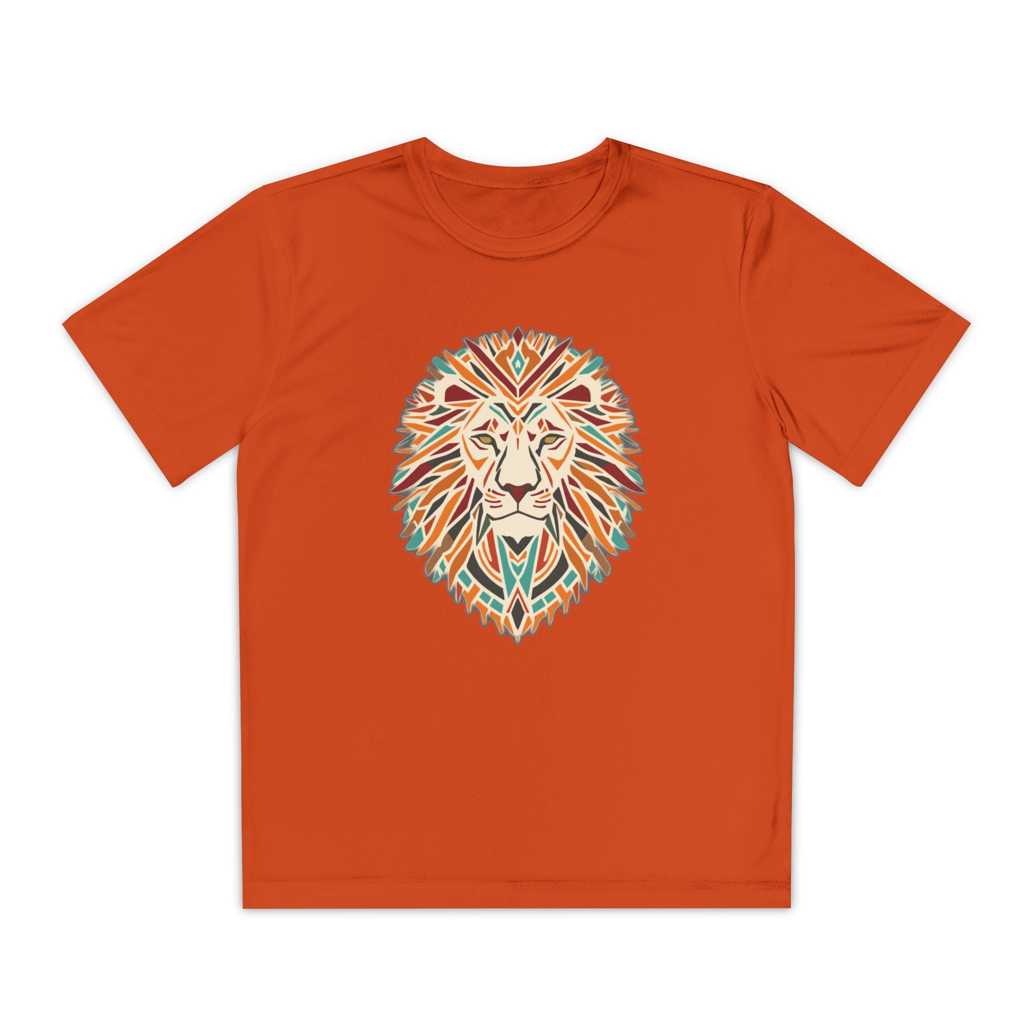 Youth Lion Graphic Tee | Colorful Animal T-Shirt for Kids, Fun Summer Shirt, Birthday Gift, Activewear, Nature Lover