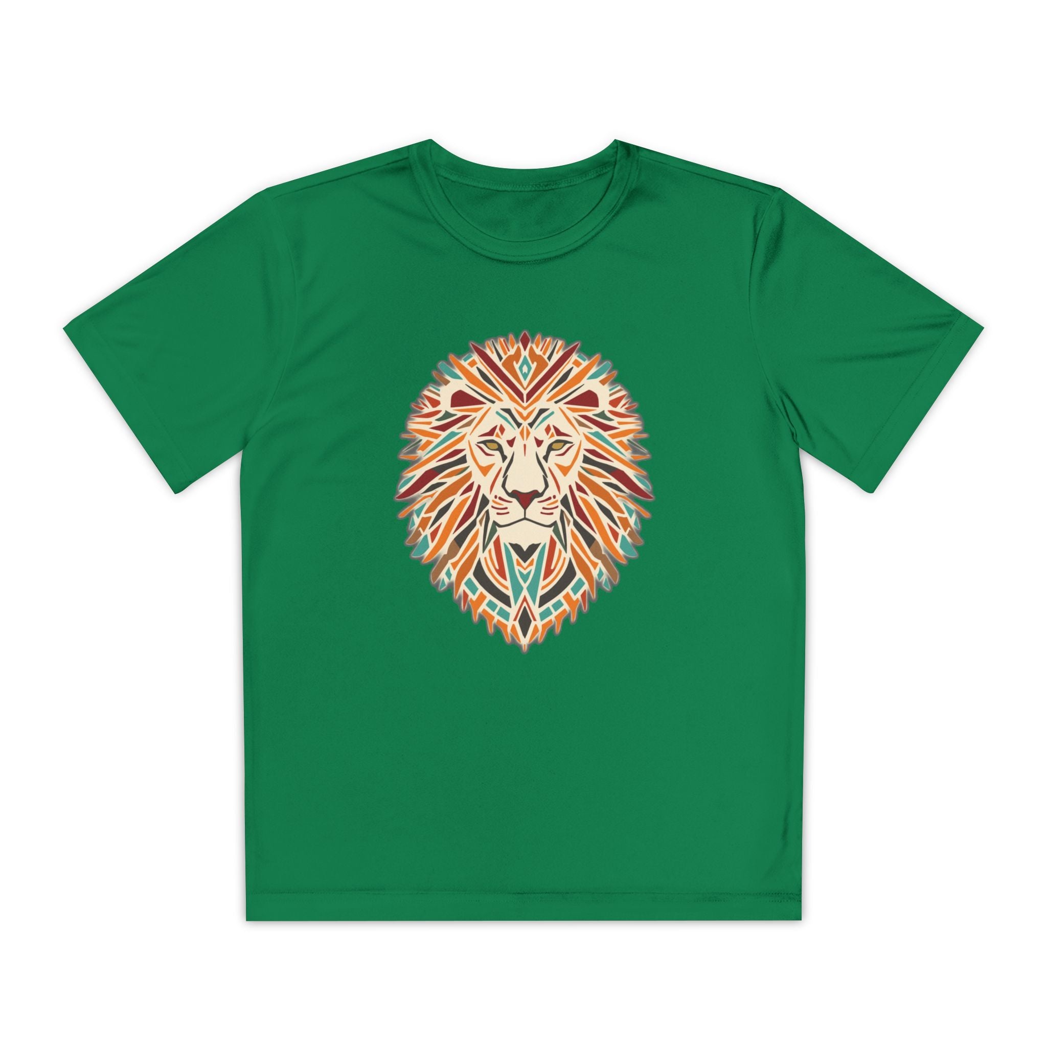 Youth Lion Graphic Tee | Colorful Animal T-Shirt for Kids, Fun Summer Shirt, Birthday Gift, Activewear, Nature Lover
