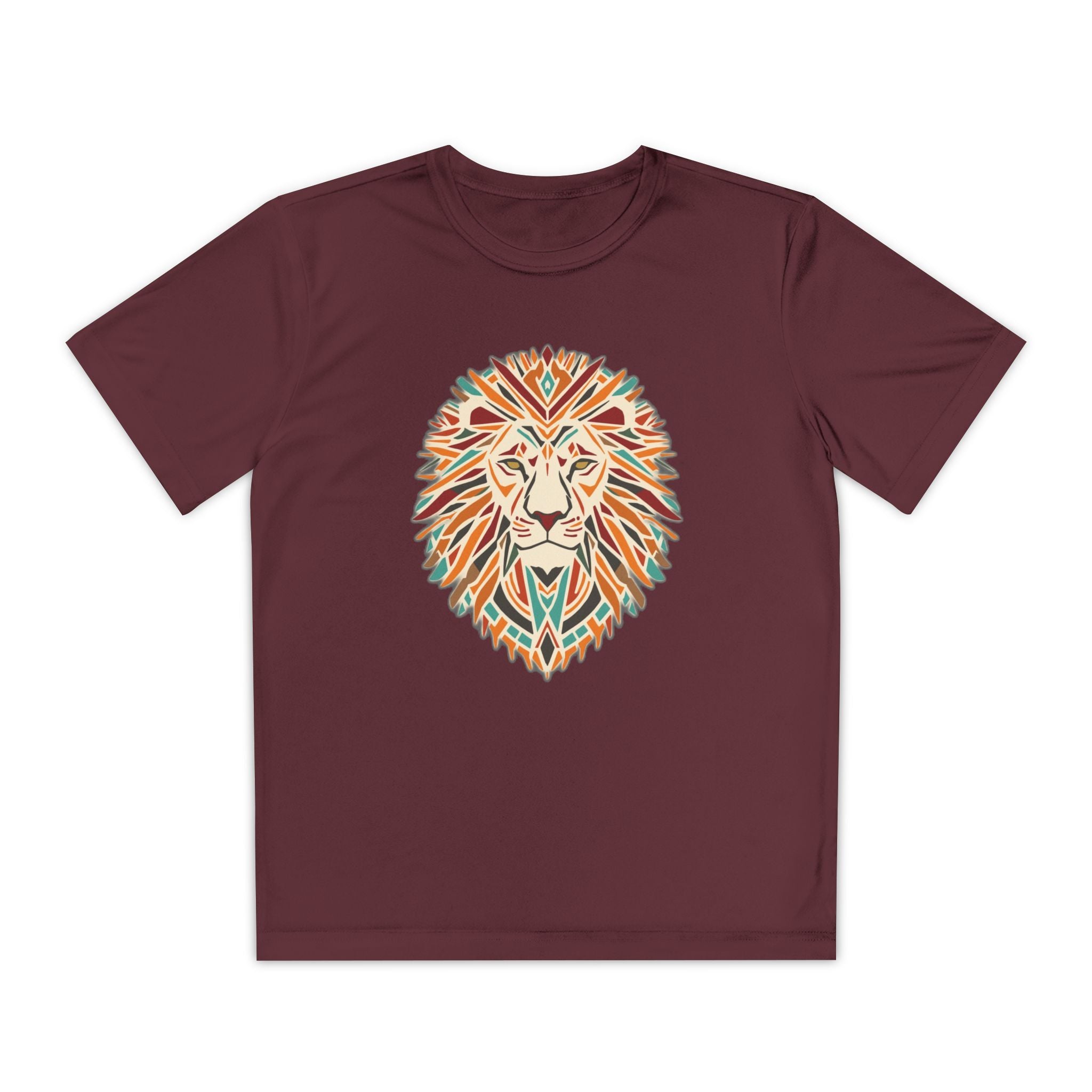 Youth Lion Graphic Tee | Colorful Animal T-Shirt for Kids, Fun Summer Shirt, Birthday Gift, Activewear, Nature Lover