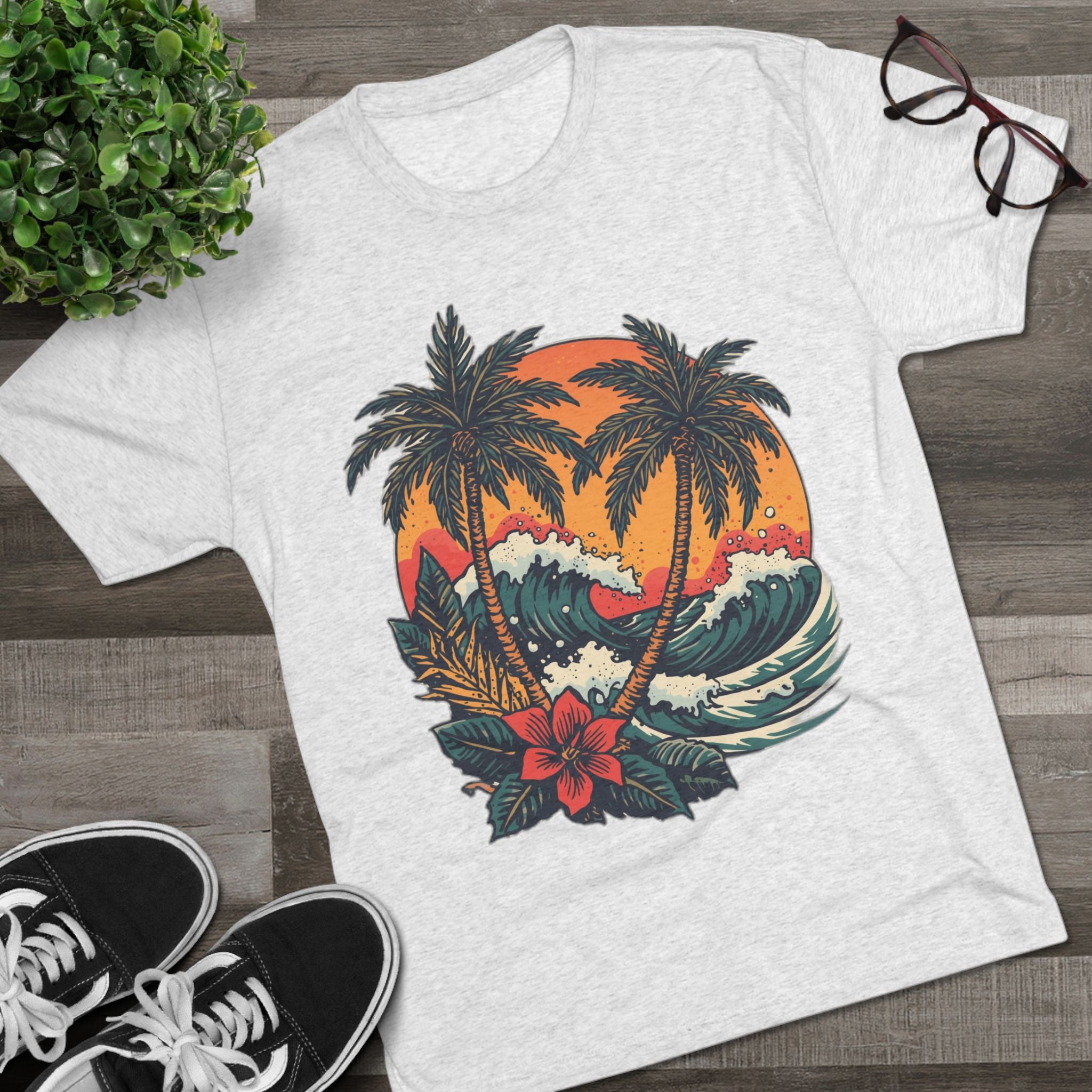 Tropical Tattoo Tee, Monterey Tropical Tattoo Tee | Sailor Jerry & Ed Hardy Style
