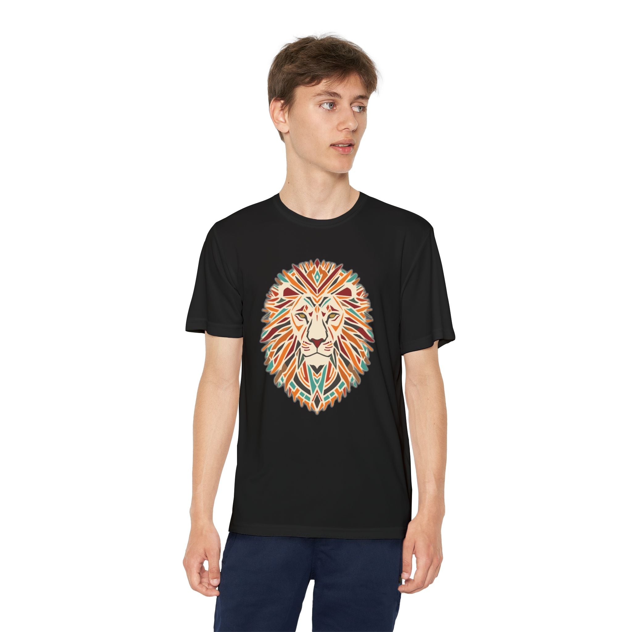 Youth Lion Graphic Tee | Colorful Animal T-Shirt for Kids, Fun Summer Shirt, Birthday Gift, Activewear, Nature Lover