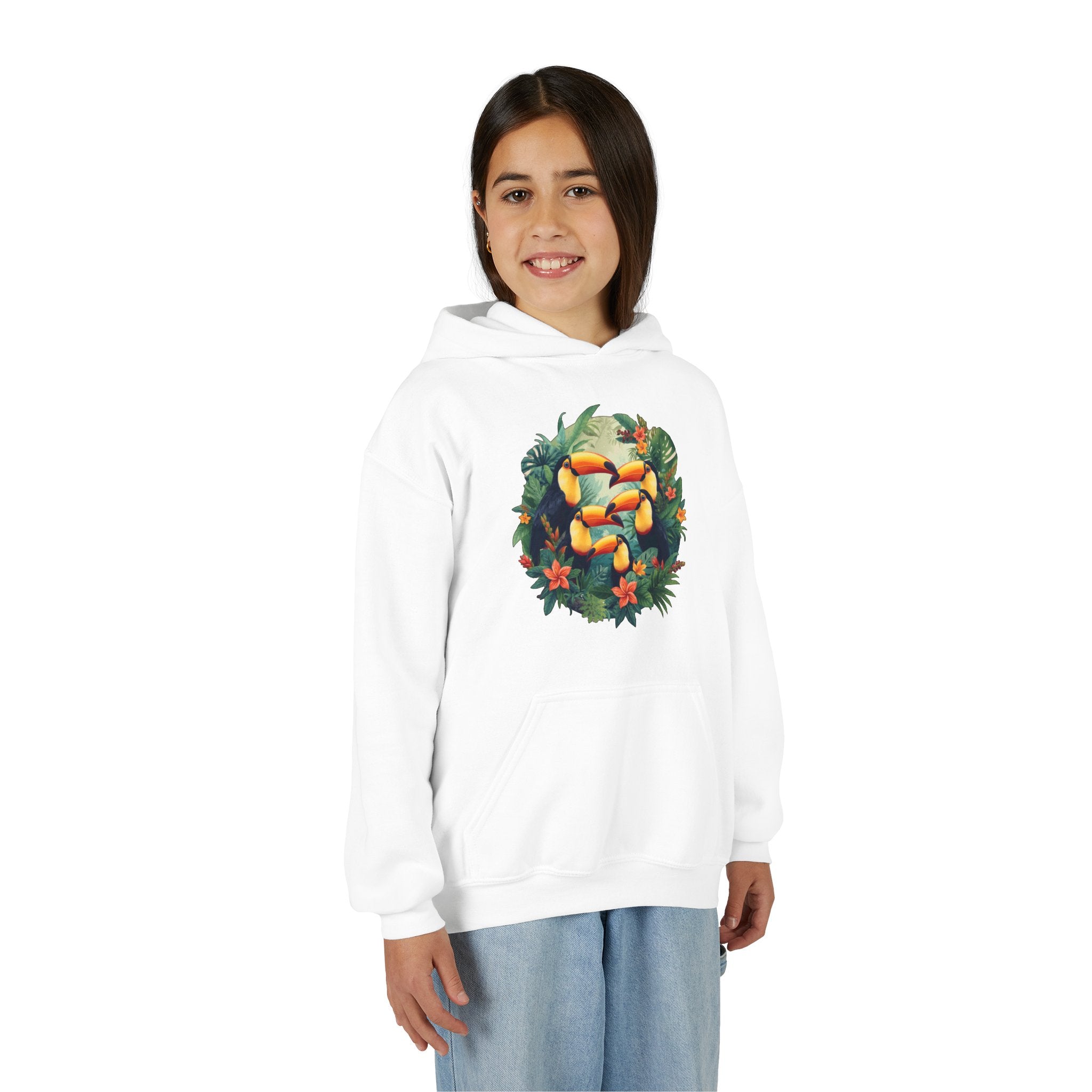 Tropical Floral Youth Hoodie