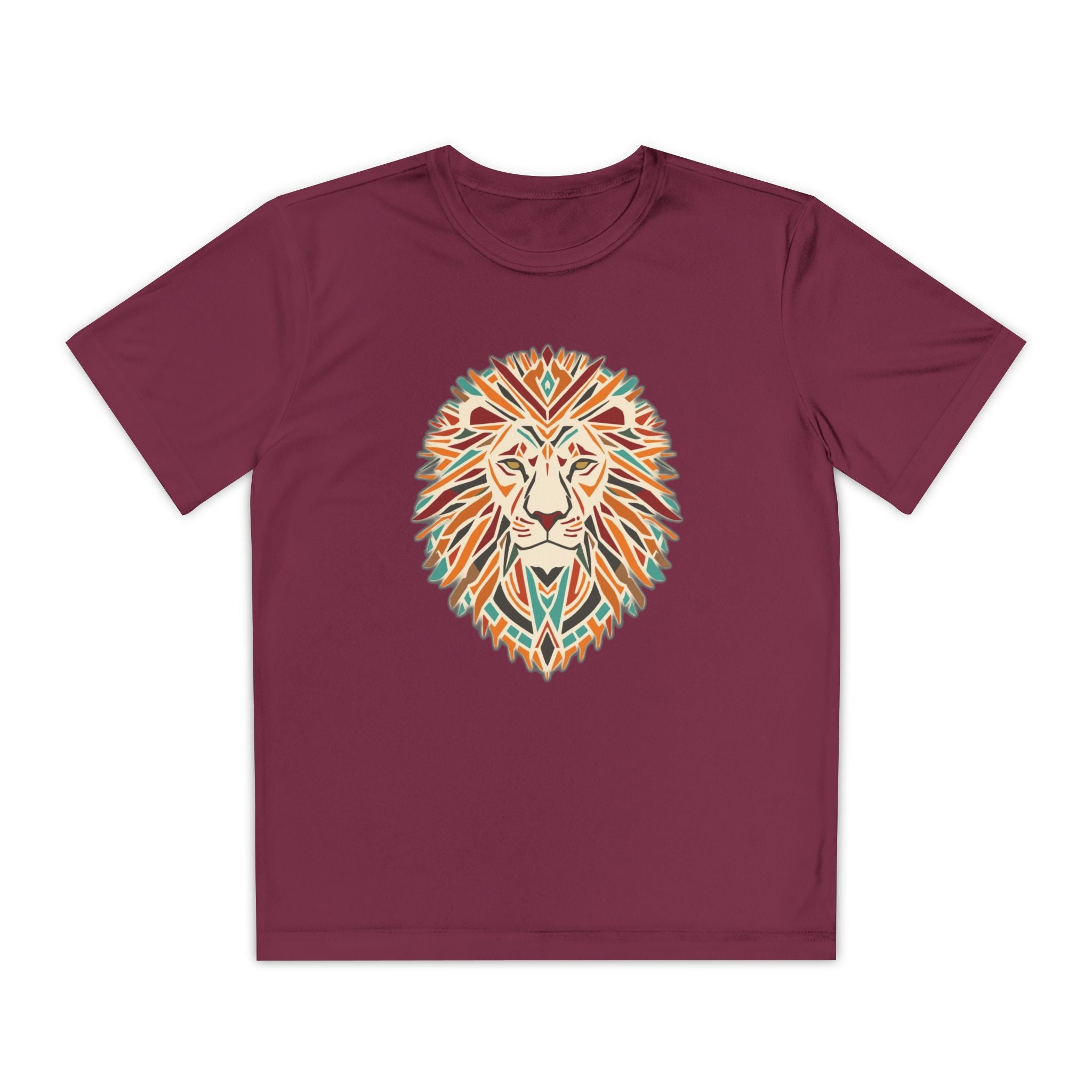 Youth Lion Graphic Tee | Colorful Animal T-Shirt for Kids, Fun Summer Shirt, Birthday Gift, Activewear, Nature Lover