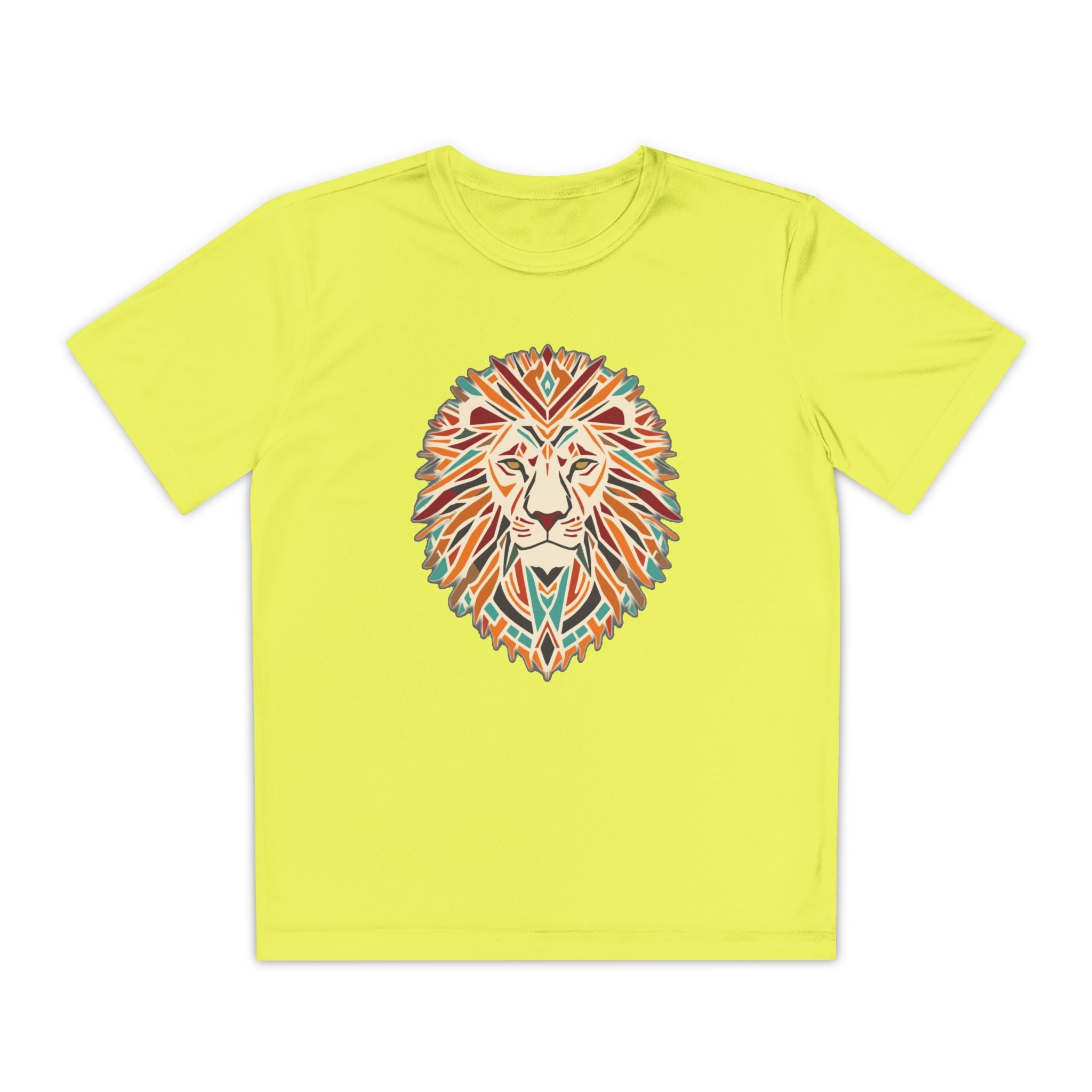 Youth Lion Graphic Tee | Colorful Animal T-Shirt for Kids, Fun Summer Shirt, Birthday Gift, Activewear, Nature Lover