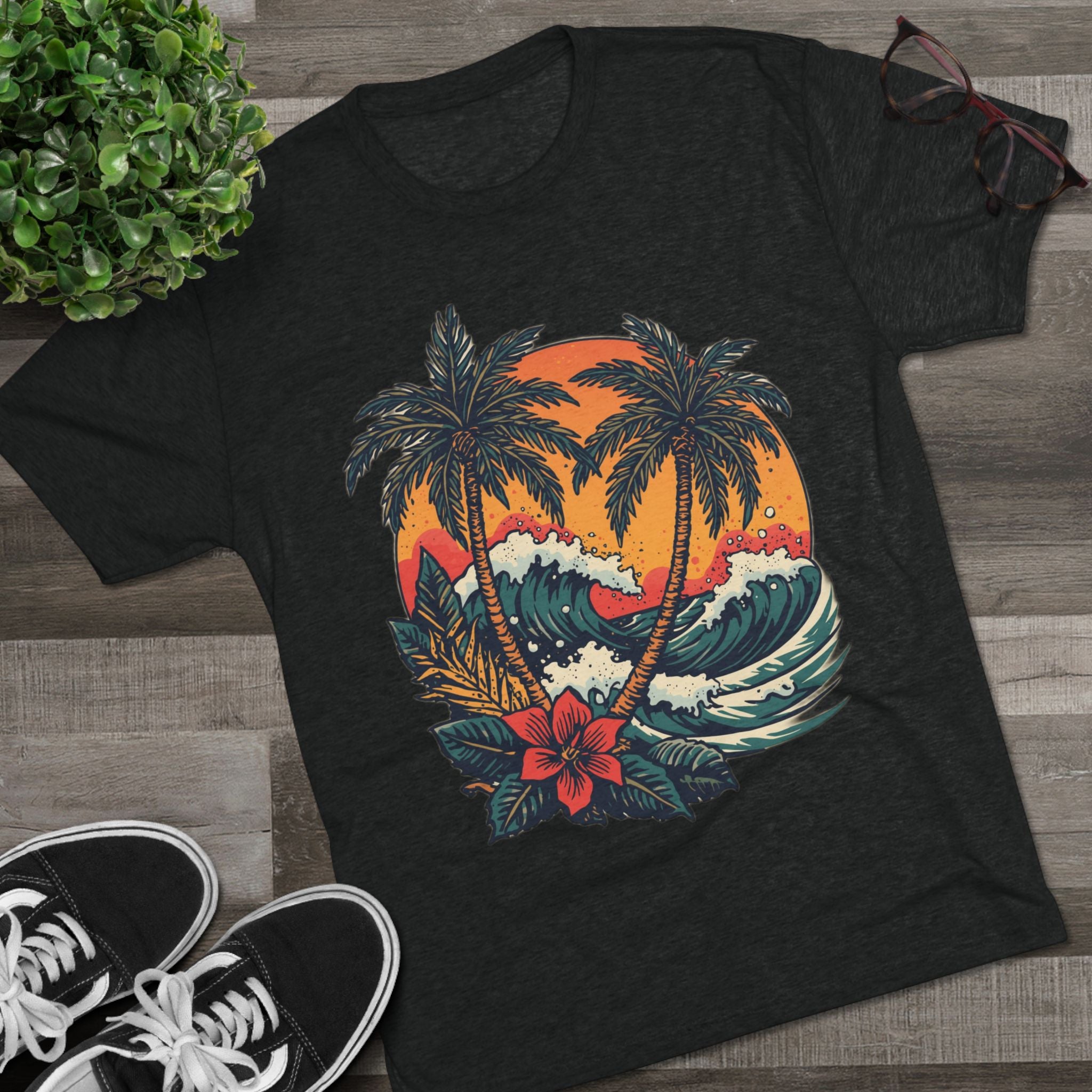Tropical Tattoo Tee, Monterey Tropical Tattoo Tee | Sailor Jerry & Ed Hardy Style
