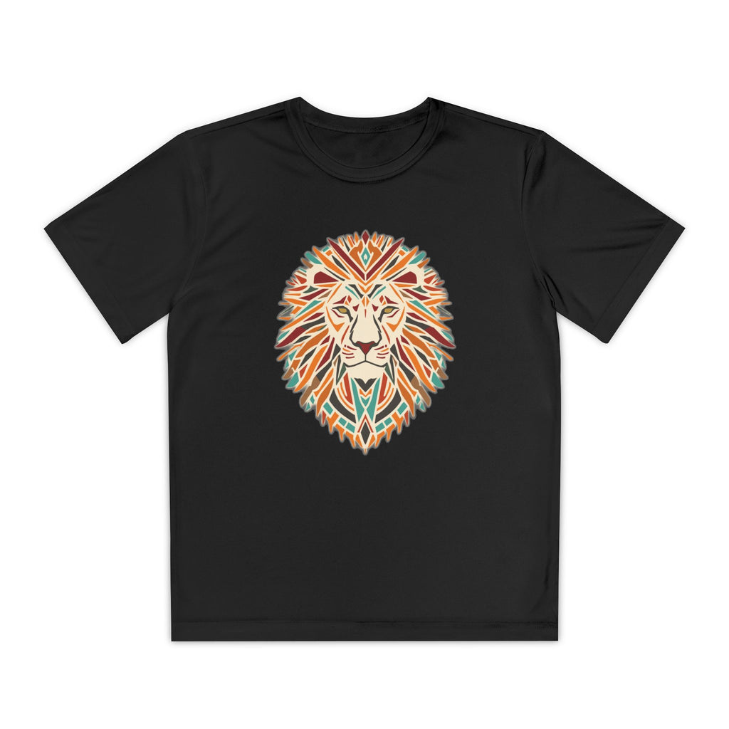 Youth Lion Graphic Tee | Colorful Animal T-Shirt for Kids, Fun Summer Shirt, Birthday Gift, Activewear, Nature Lover