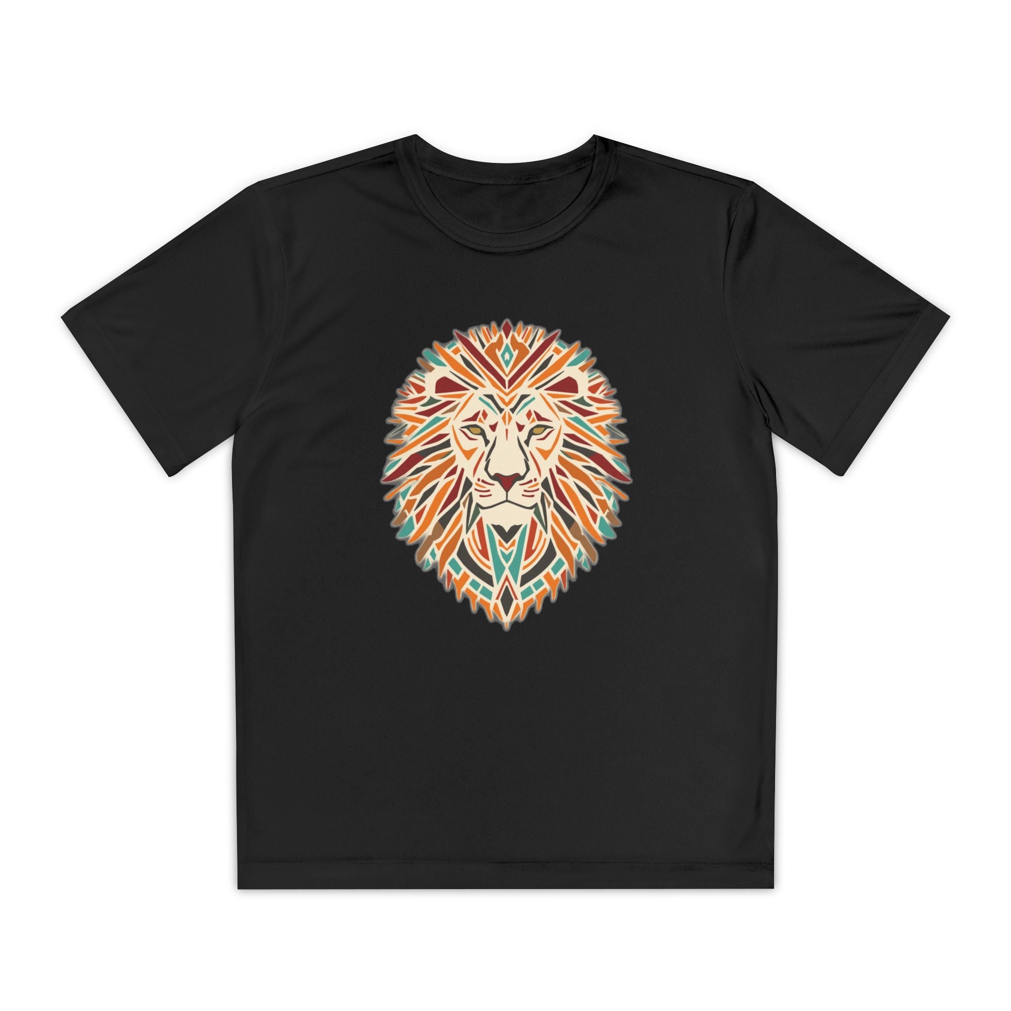 Youth Lion Graphic Tee | Colorful Animal T-Shirt for Kids, Fun Summer Shirt, Birthday Gift, Activewear, Nature Lover