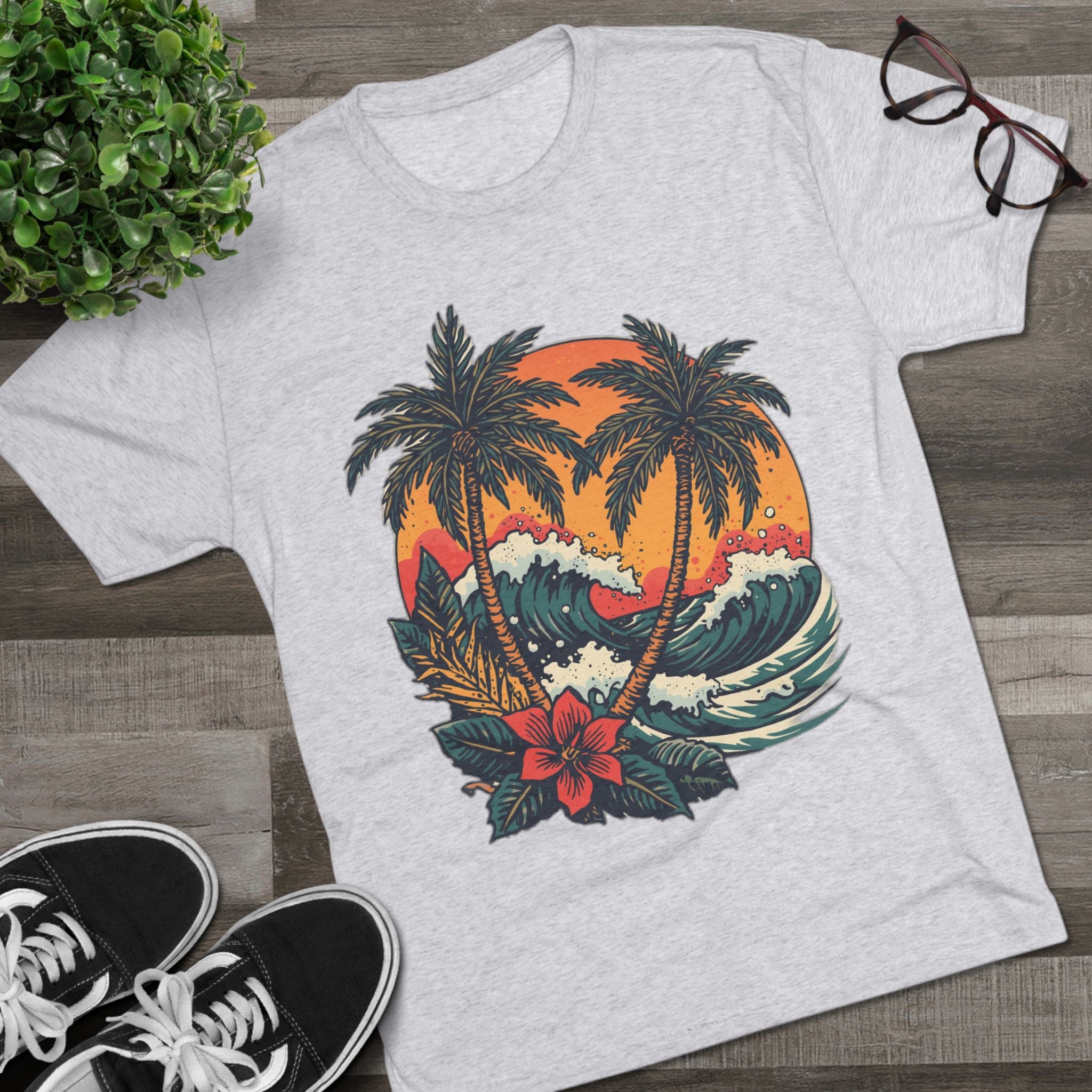 Tropical Tattoo Tee, Monterey Tropical Tattoo Tee | Sailor Jerry & Ed Hardy Style