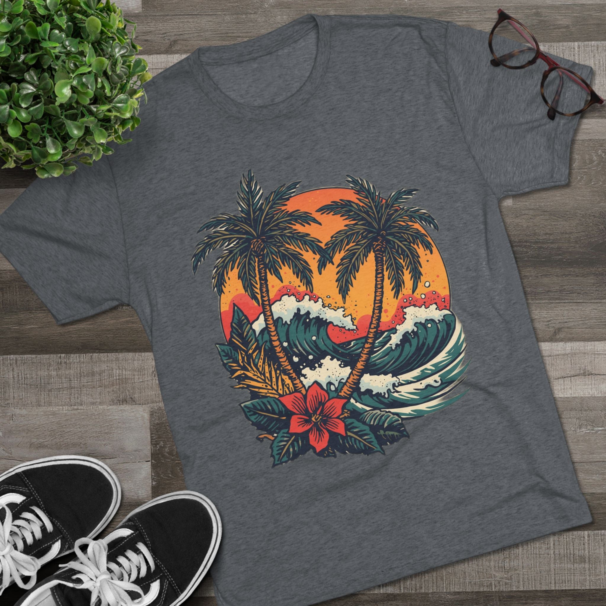 Tropical Tattoo Tee, Monterey Tropical Tattoo Tee | Sailor Jerry & Ed Hardy Style