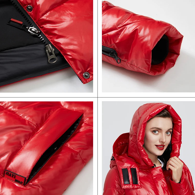 GASMAN 2022 New high quality fashion down parka Women's winter jacket women's coat outwear Female puffer hooded thick jacket 018