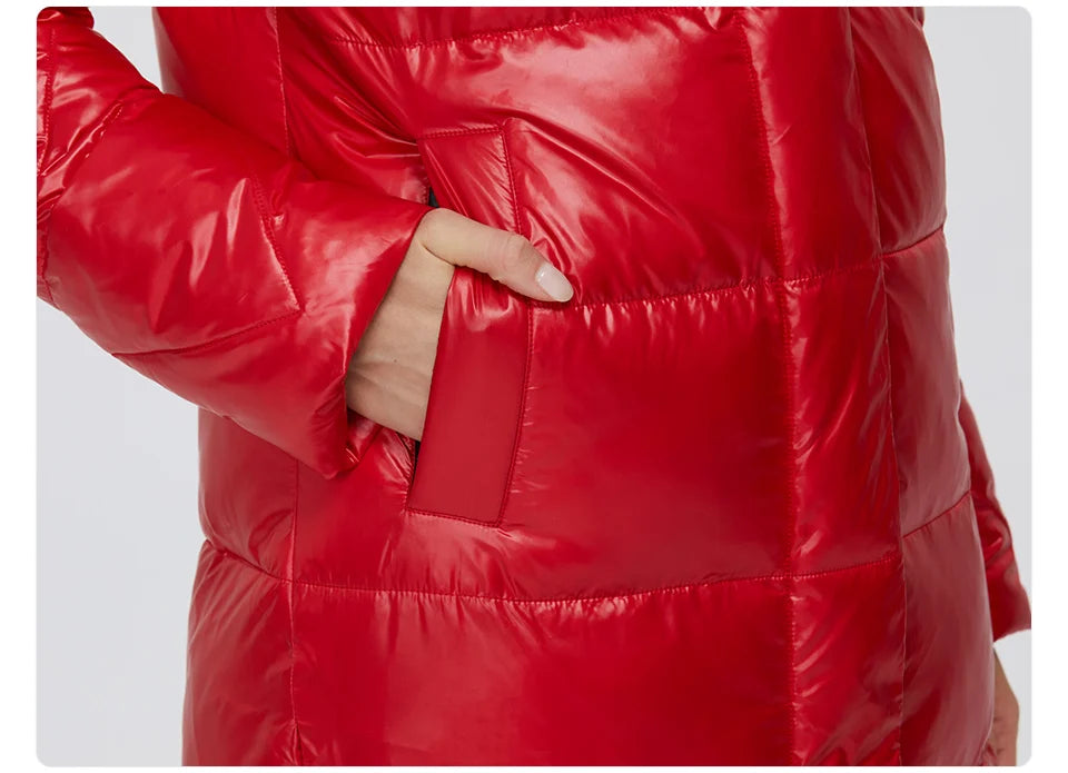 GASMAN 2022 New high quality fashion down parka Women's winter jacket women's coat outwear Female puffer hooded thick jacket 018