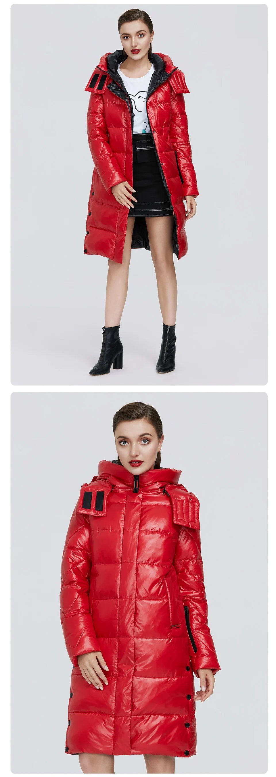 GASMAN 2022 New high quality fashion down parka Women's winter jacket women's coat outwear Female puffer hooded thick jacket 018