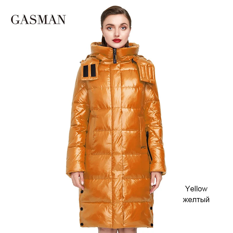 GASMAN 2022 New high quality fashion down parka Women's winter jacket women's coat outwear Female puffer hooded thick jacket 018