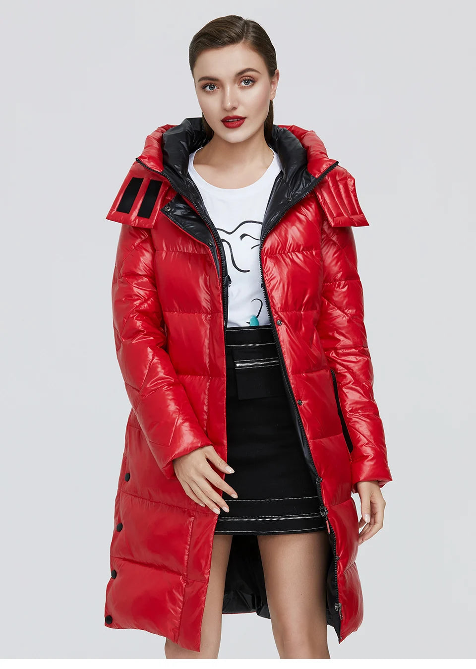 GASMAN 2022 New high quality fashion down parka Women's winter jacket women's coat outwear Female puffer hooded thick jacket 018