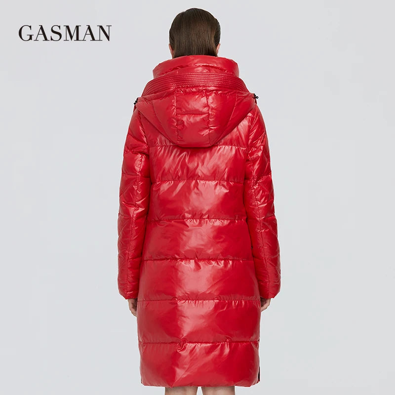 GASMAN 2022 New high quality fashion down parka Women's winter jacket women's coat outwear Female puffer hooded thick jacket 018