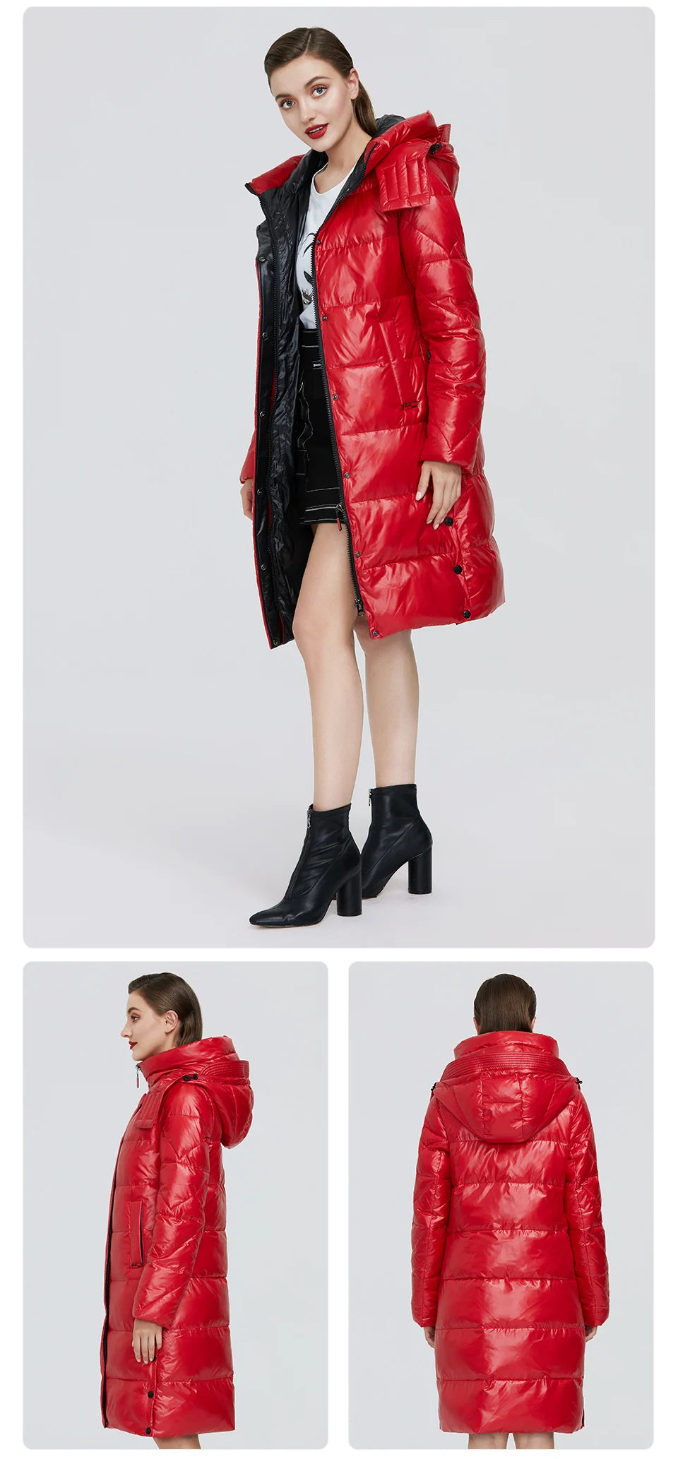 GASMAN 2022 New high quality fashion down parka Women's winter jacket women's coat outwear Female puffer hooded thick jacket 018