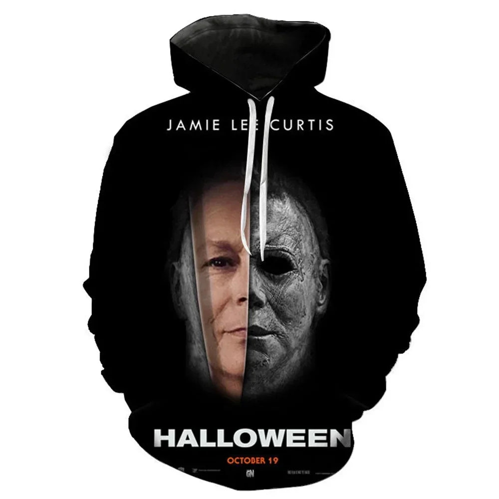 Halloween Horror Killer 3d Print Men/Women Hoodie Casual Oversized Pullover Fashion Popular Sweatshirt Trend Tops Men Clothing