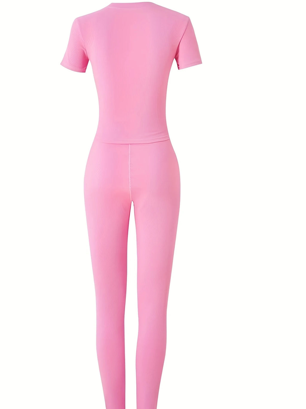 New style Lounge Wear Ribbed Casual 2 Piece Summer Shorts Set For Women Sleeve Top+Elastic Leggings Outfits