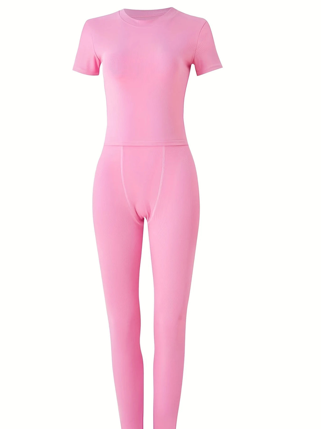 New style Lounge Wear Ribbed Casual 2 Piece Summer Shorts Set For Women Sleeve Top+Elastic Leggings Outfits