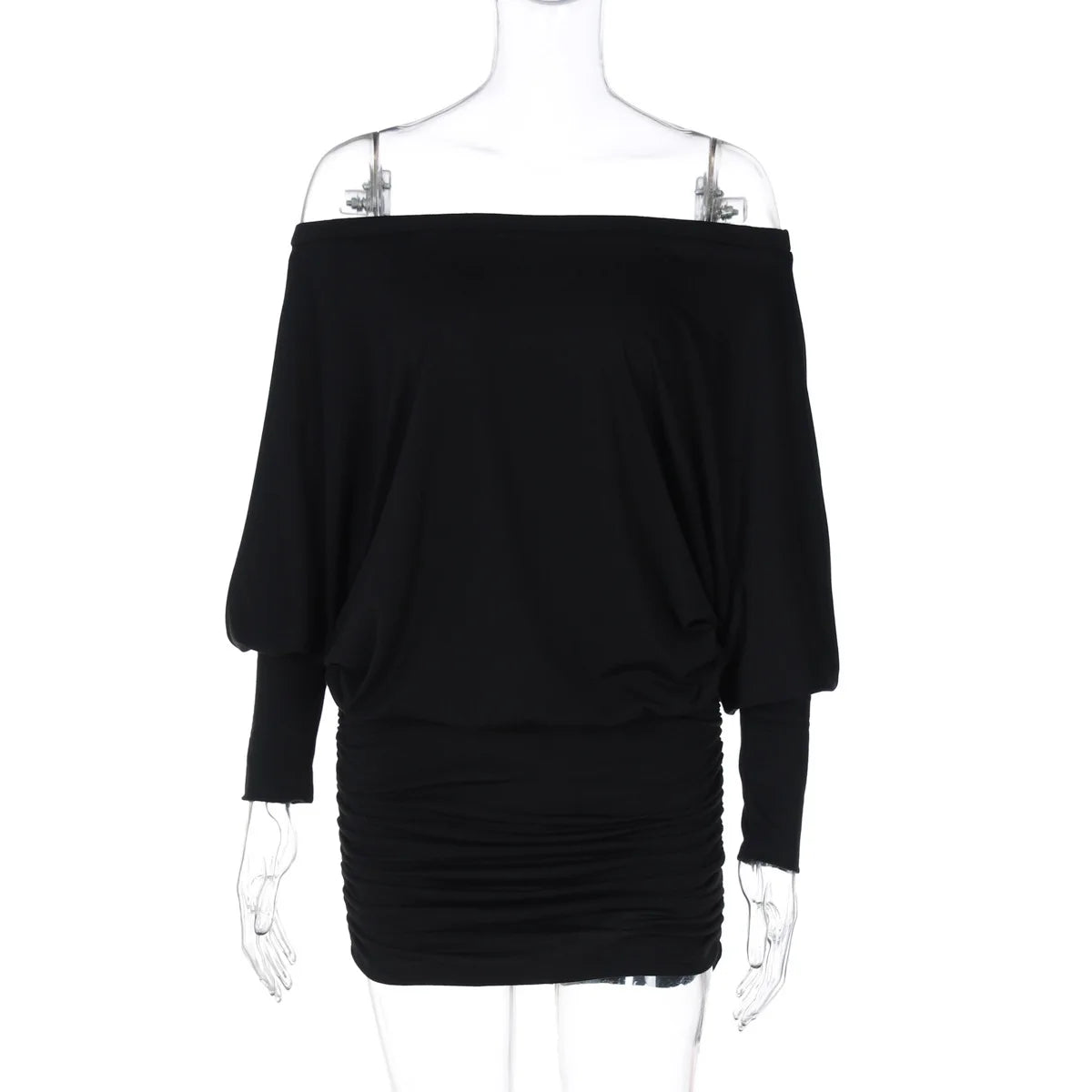 2025 Spring New Product Sexy Pure Desire Style strapless one neck pleated tight fitting hip hugging dress