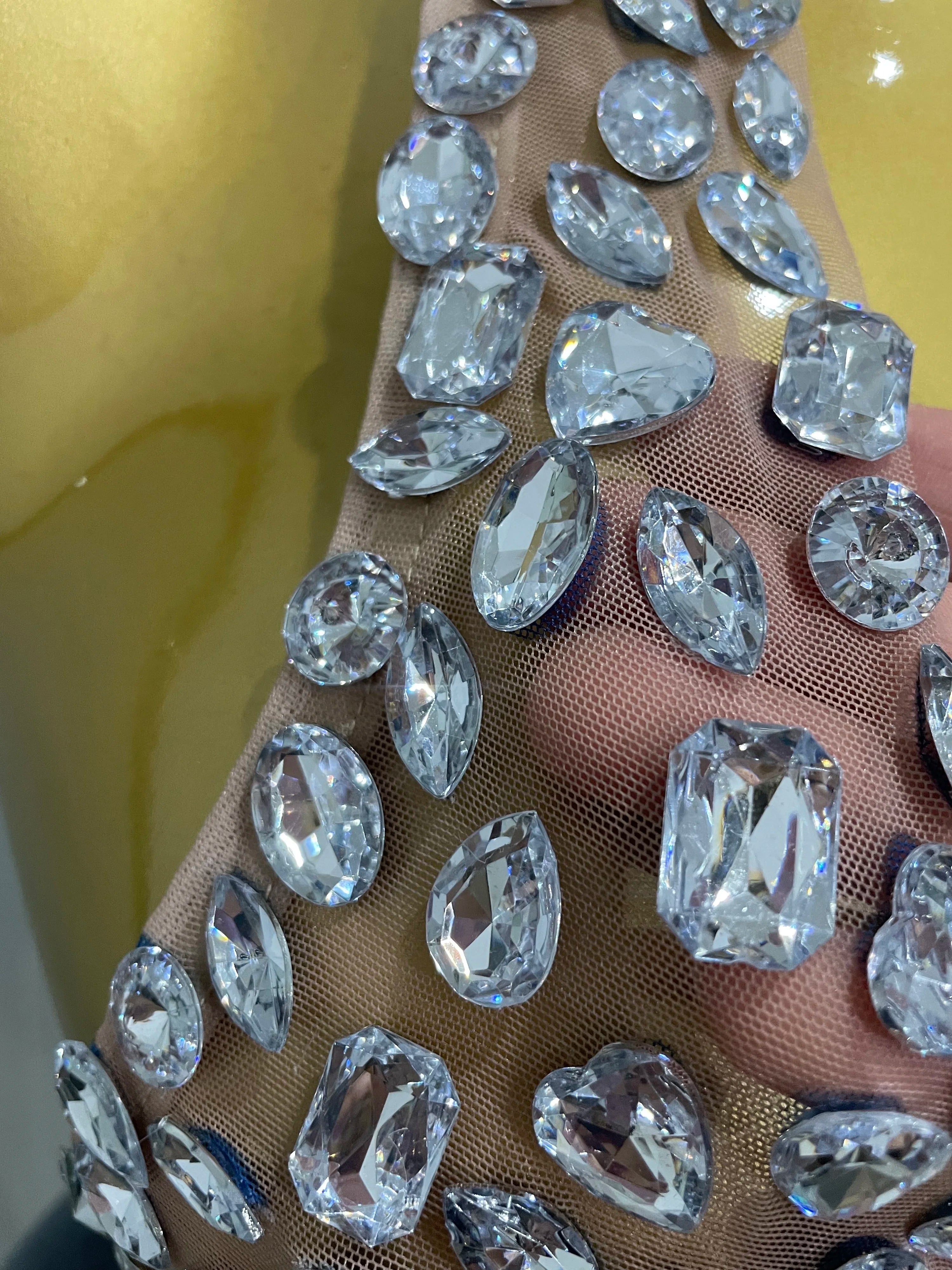 2025 New Sexy Sparkly Rhinestones Halter Backless Mesh Velour Short Dress Women Evening Prom Celebrate Birthday Party Stage Wear