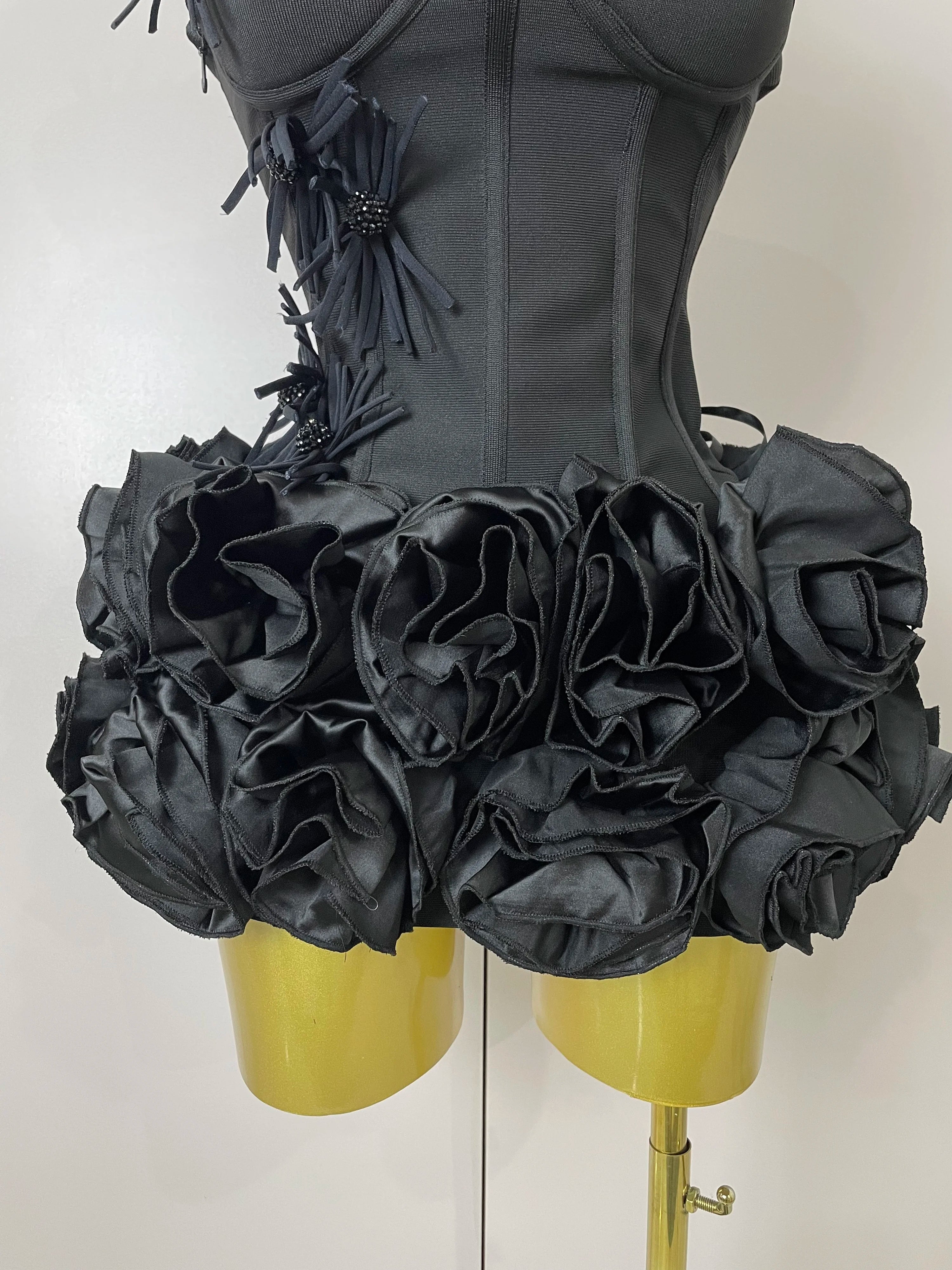 Sexy Halter Prom Gown Celebrity Club Two Piece Set Cocktail Elegant Women Fashion Luxury Birthday Party Red Black Bandage Outfit