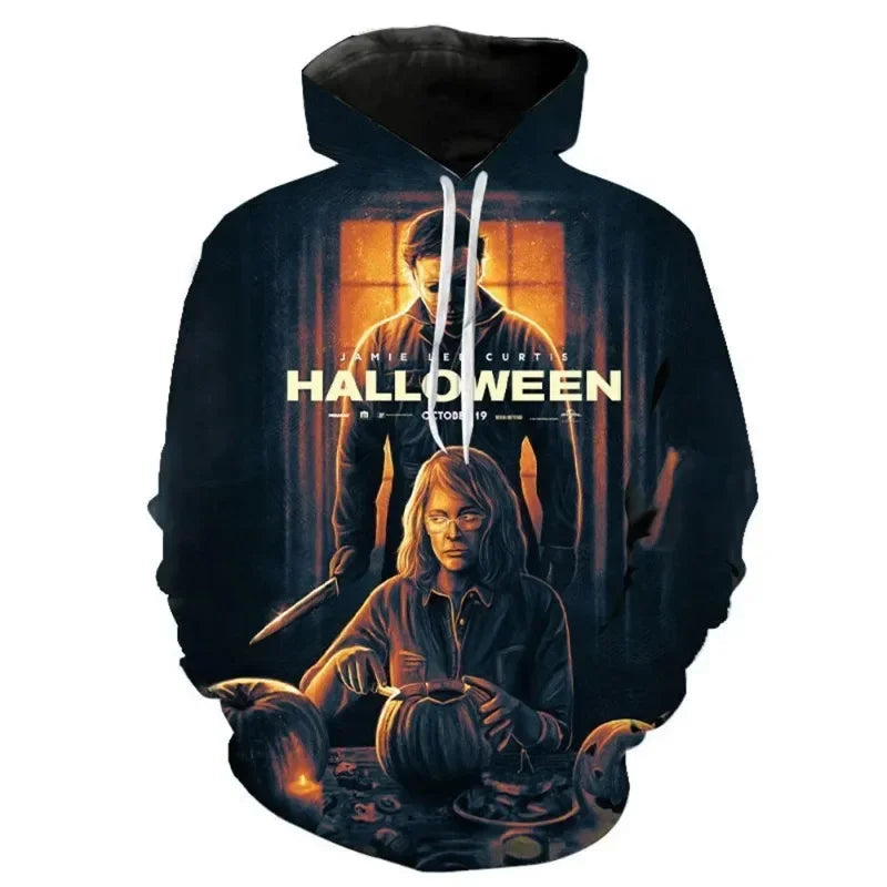 Halloween Horror Killer 3d Print Men/Women Hoodie Casual Oversized Pullover Fashion Popular Sweatshirt Trend Tops Men Clothing