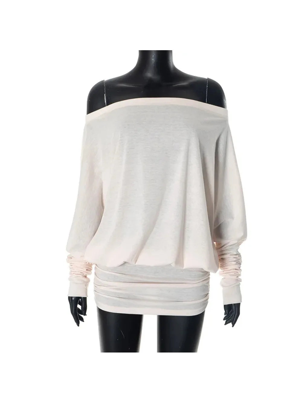 2025 Spring New Product Sexy Pure Desire Style strapless one neck pleated tight fitting hip hugging dress