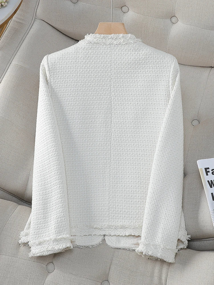 Fashion Pink Beige Blue Black Casual Ladies Blazer Women Long Sleeve Single Breasted O-Neck Slim Female Autumn Winter Jacket