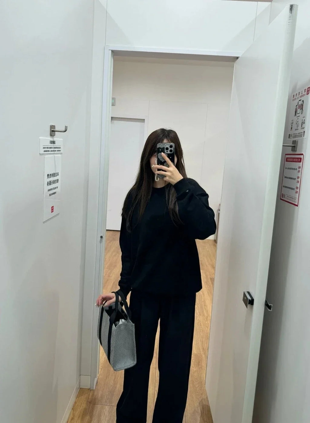 Women's Sports Sweatshirts O Neck Solid Black Red Classic Letter Loose Casual Pullovers Fashion Long Sleeve Hoodies for Women