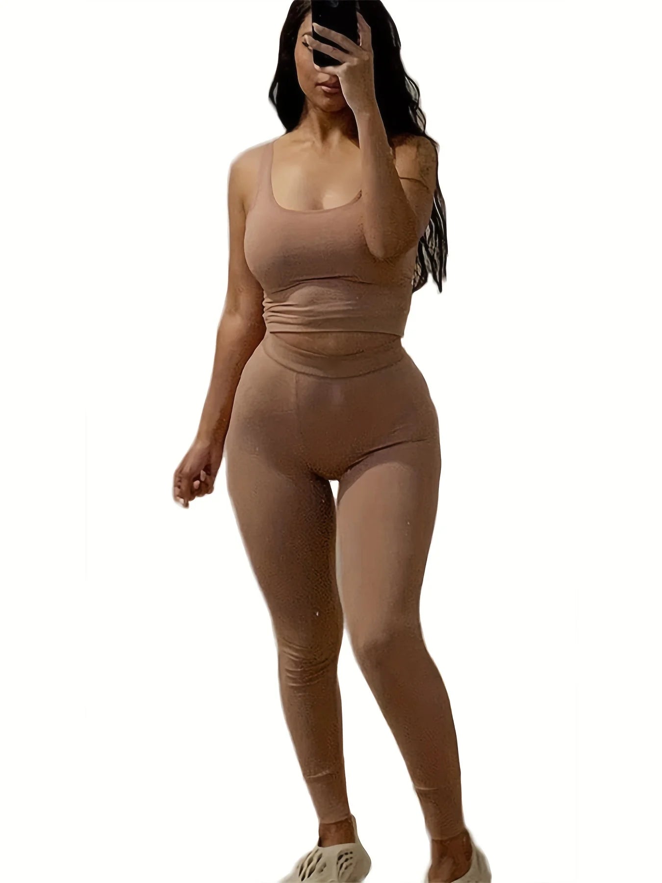 Yoga Wear Apparel Casual 2 Piece Summer Shorts Set For Women Sleeve Top Elastic Leggings Outfits