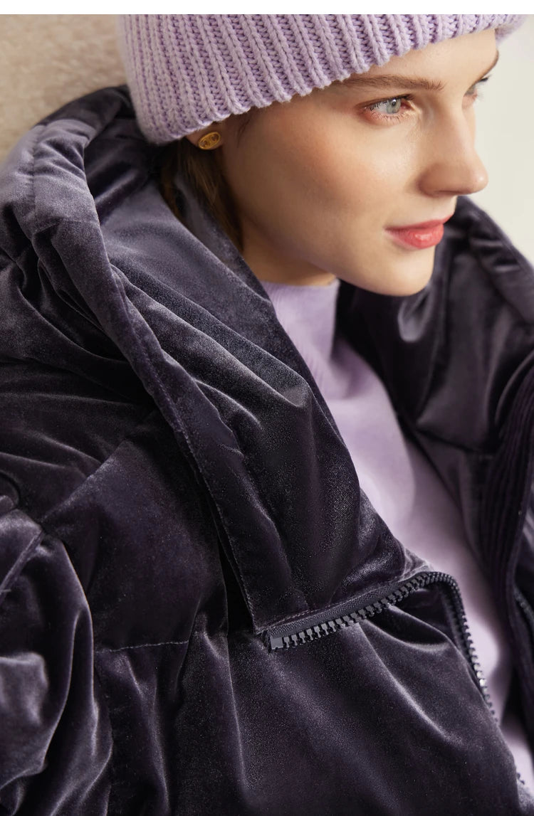 AMII Minimalism Down Jackets Women 2024 Winter Commuter Elegant Solid Thicken Warm Loose Coats Casual Hooded Jackets 72270100