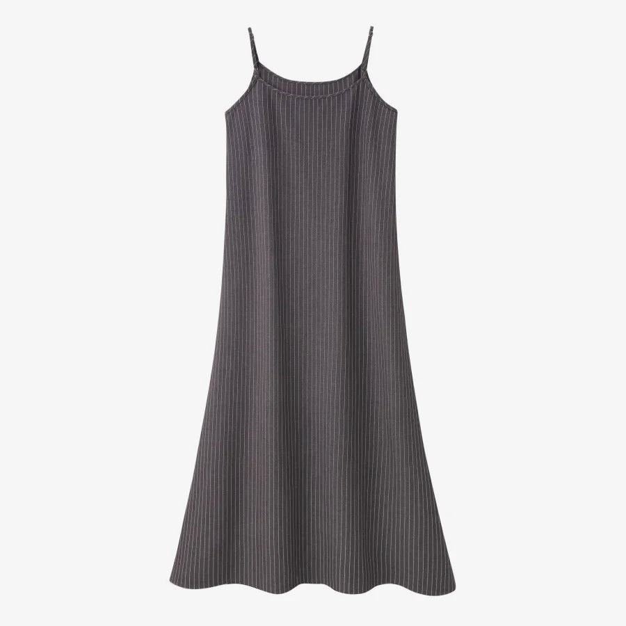 AS AW25 pinstripe collection slip dress + knit mockneck top + embroidery cableknit + stripe pleat skirt