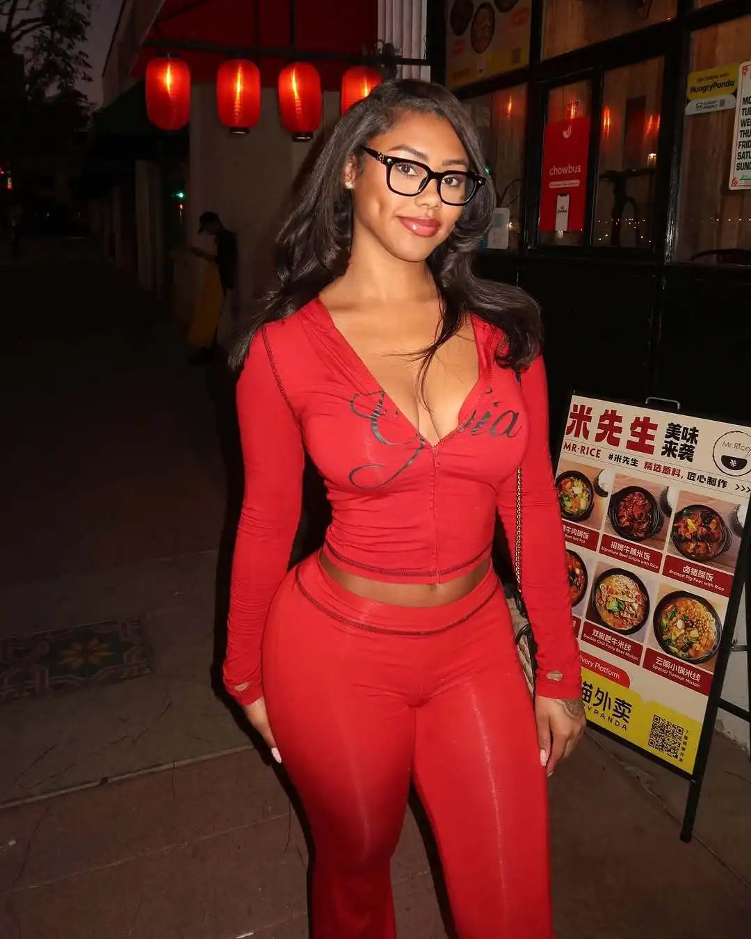 Spring And Autumn Print 2 Pieces Set Causal Street Outfits Women Y2K Fashion Long Sleeve Zip Hooded Crop Tops