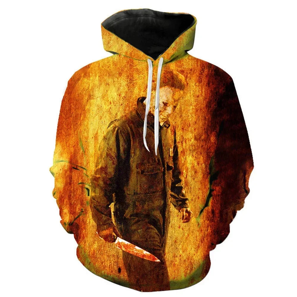 Halloween Horror Killer 3d Print Men/Women Hoodie Casual Oversized Pullover Fashion Popular Sweatshirt Trend Tops Men Clothing