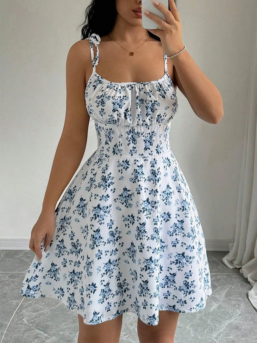 Women's Summer Floral Spaghetti Strap Beach Short Dress,Womens Dresses,Woman Clothing,Woman Clothes,Sundress,New In Dress 2025