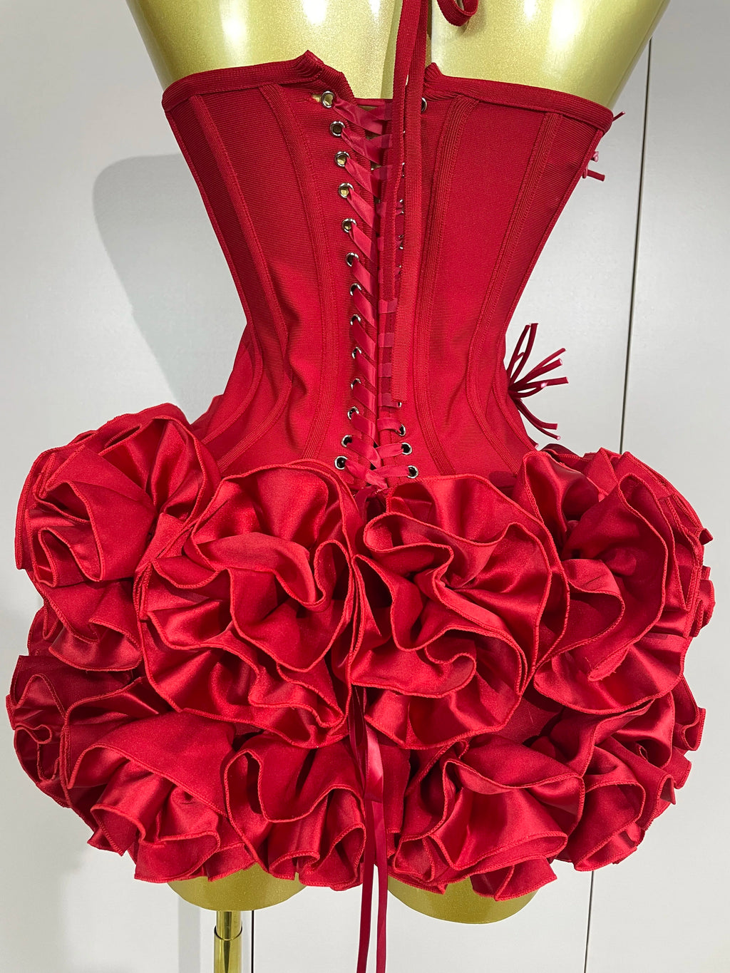 Sexy Halter Prom Gown Celebrity Club Two Piece Set Cocktail Elegant Women Fashion Luxury Birthday Party Red Black Bandage Outfit