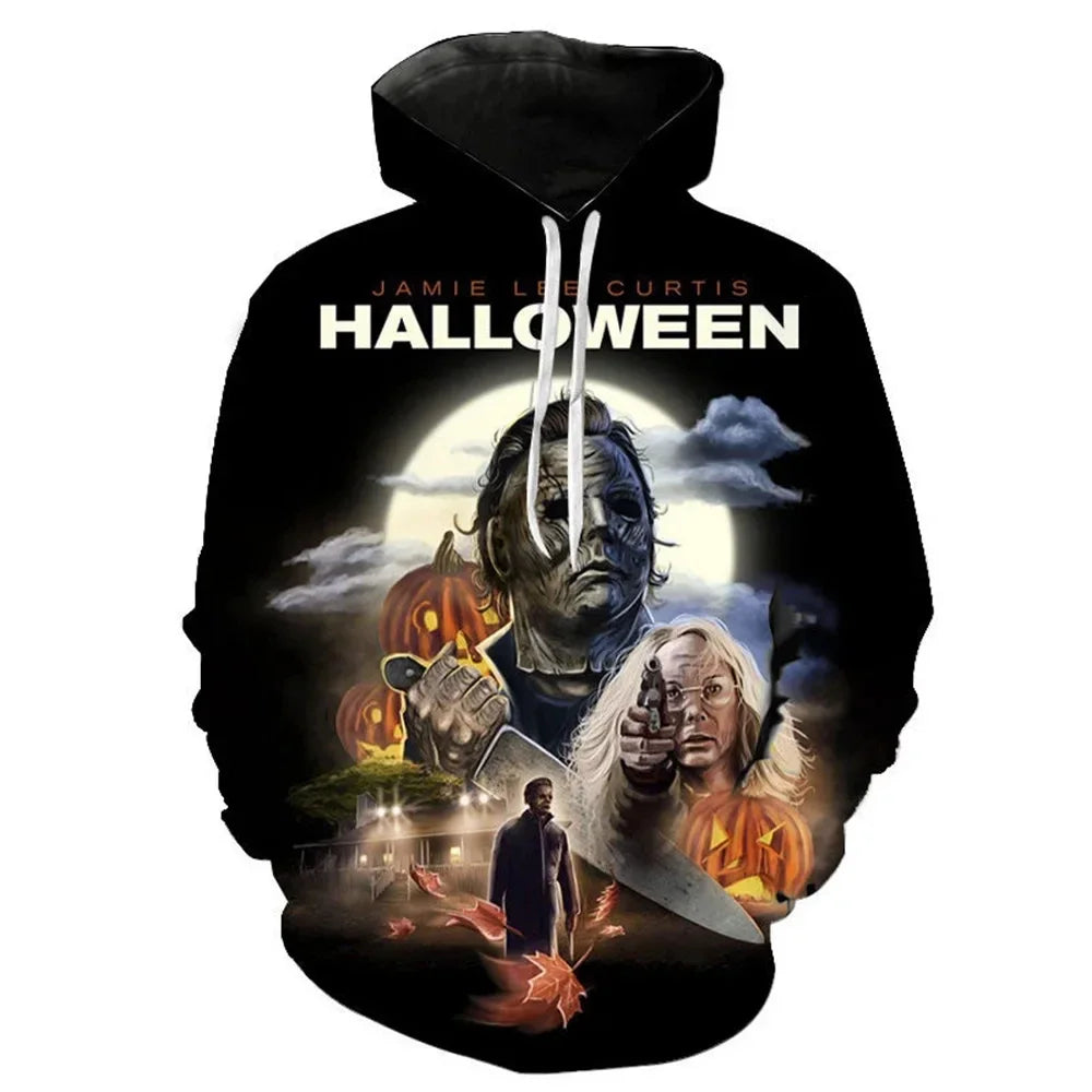 Halloween Horror Killer 3d Print Men/Women Hoodie Casual Oversized Pullover Fashion Popular Sweatshirt Trend Tops Men Clothing