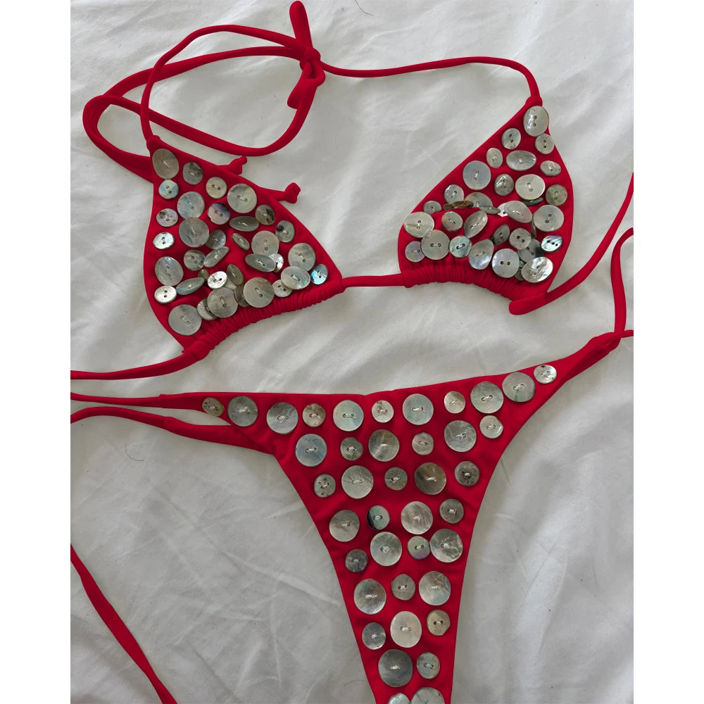 Push Up Bikinis 2025 New Sexy Women Swimsuit Swimwear Female Micro Bikini Set Biquini Bathing Suit Swimming Suits Beachwear