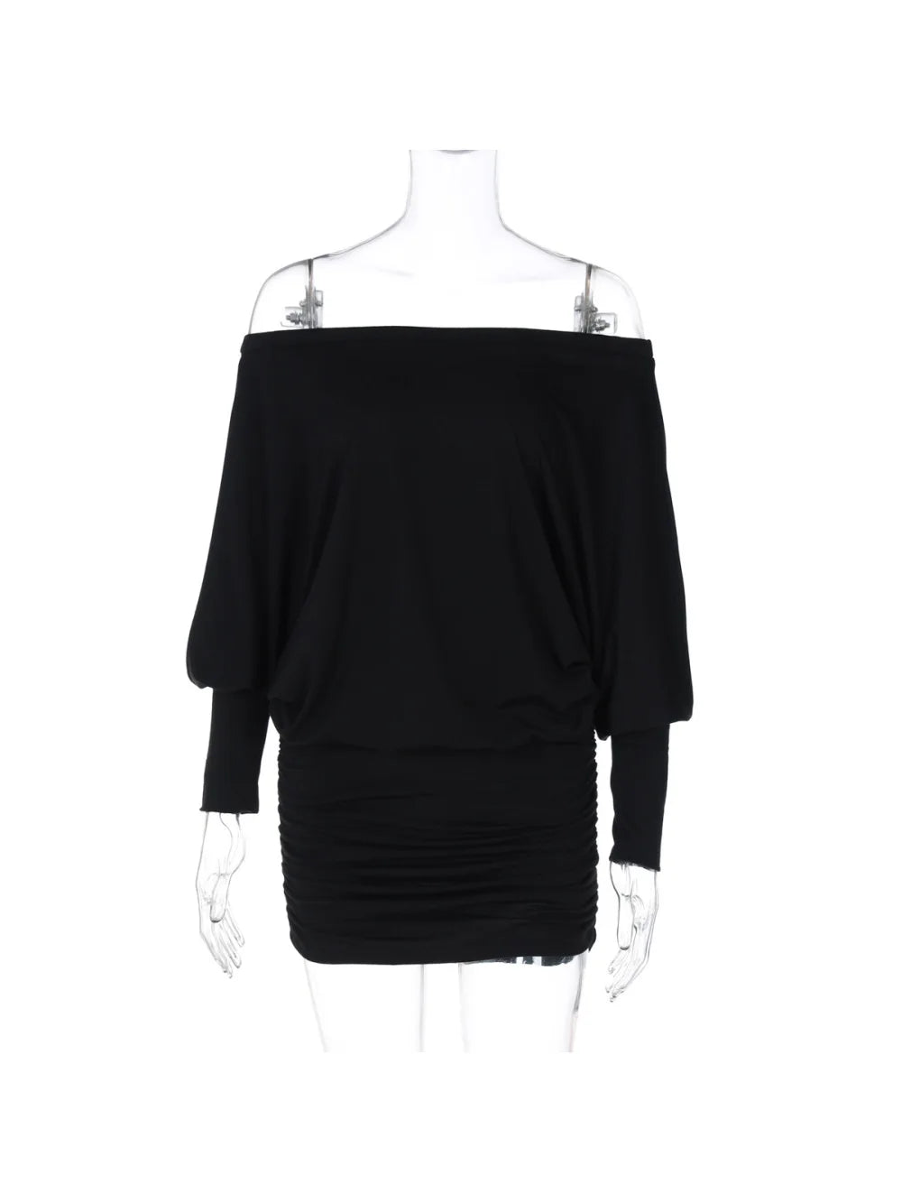 2025 Spring New Product Sexy Pure Desire Style strapless one neck pleated tight fitting hip hugging dress