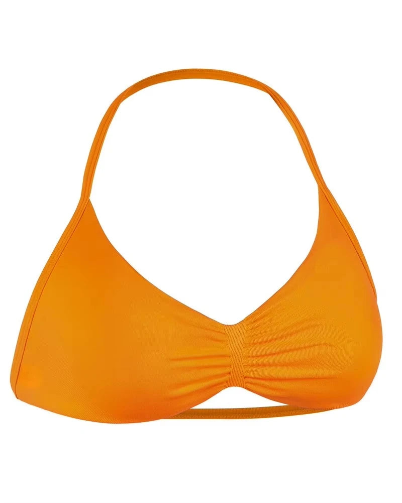 Strappy Sports Bra Seamless Women Clothes Halter Padded Yoga Bra Backless Gym Top Bras Fitness Scrunch Workout Yoga Tank Tops