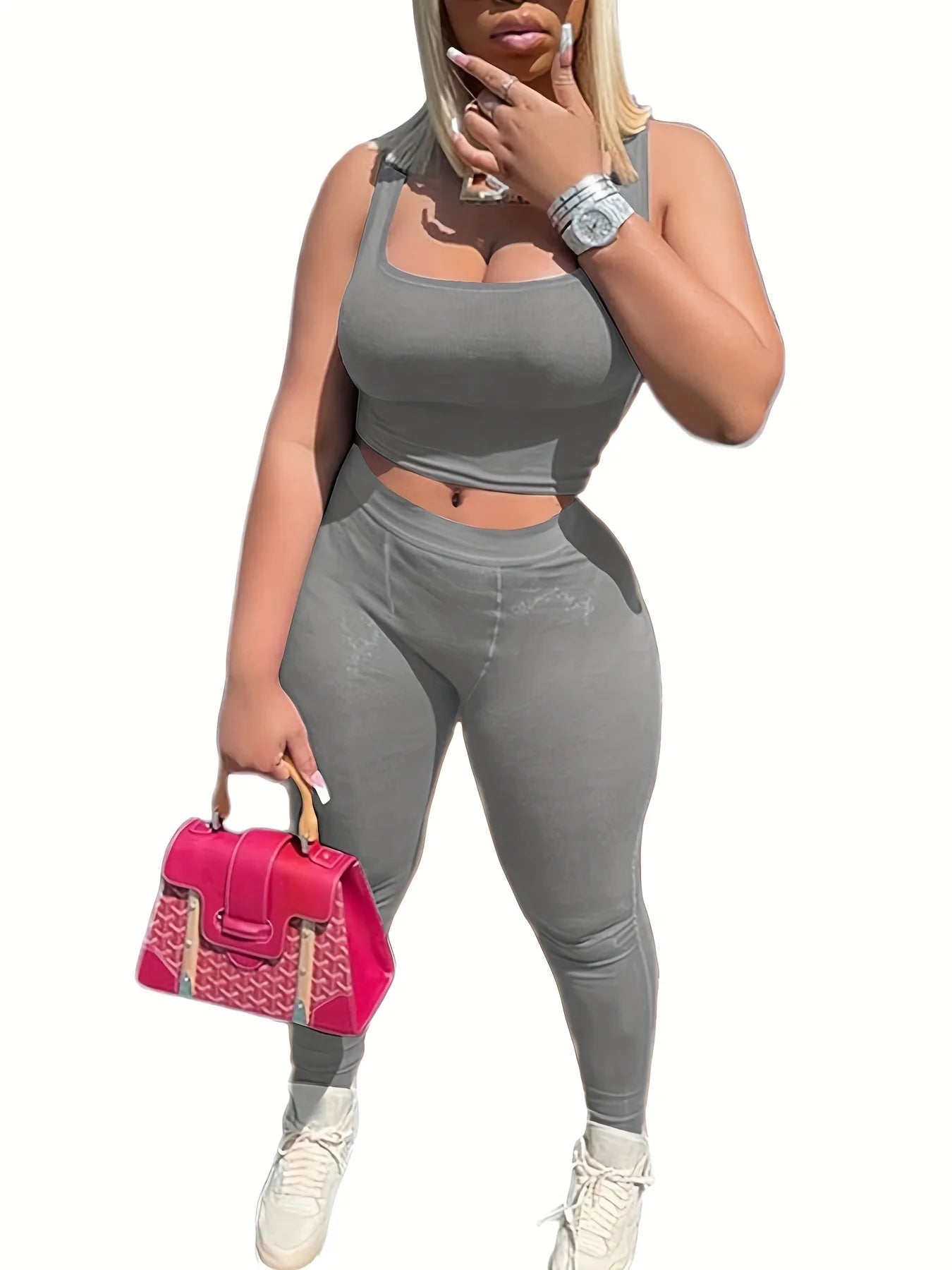 Yoga Wear Apparel Casual 2 Piece Summer Shorts Set For Women Sleeve Top Elastic Leggings Outfits